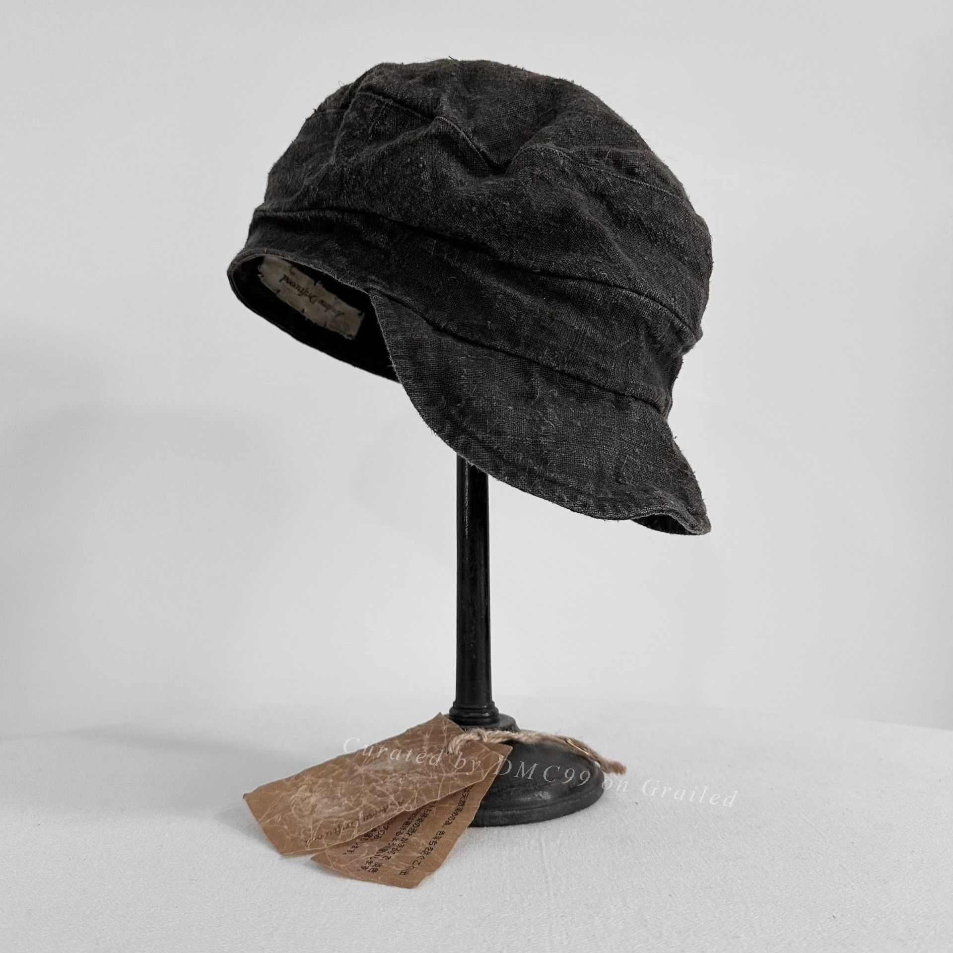 Andrew Andrew Driftwood Ink-Dyed Linen Newsboy Cap Size ONE SIZE - 1 Thumbnail