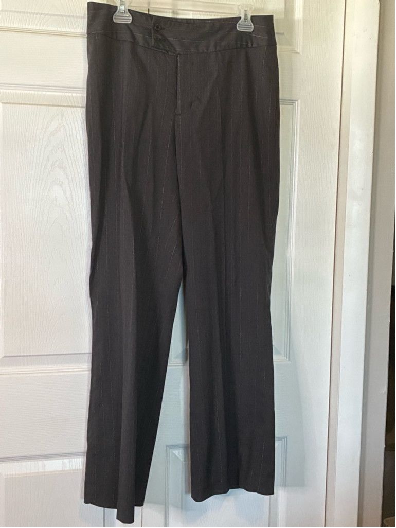 Other Not Your Daughter's Jeans Grey Pinstripe Dresspants Size 32" / US 10 / IT 46 - 1 Thumbnail