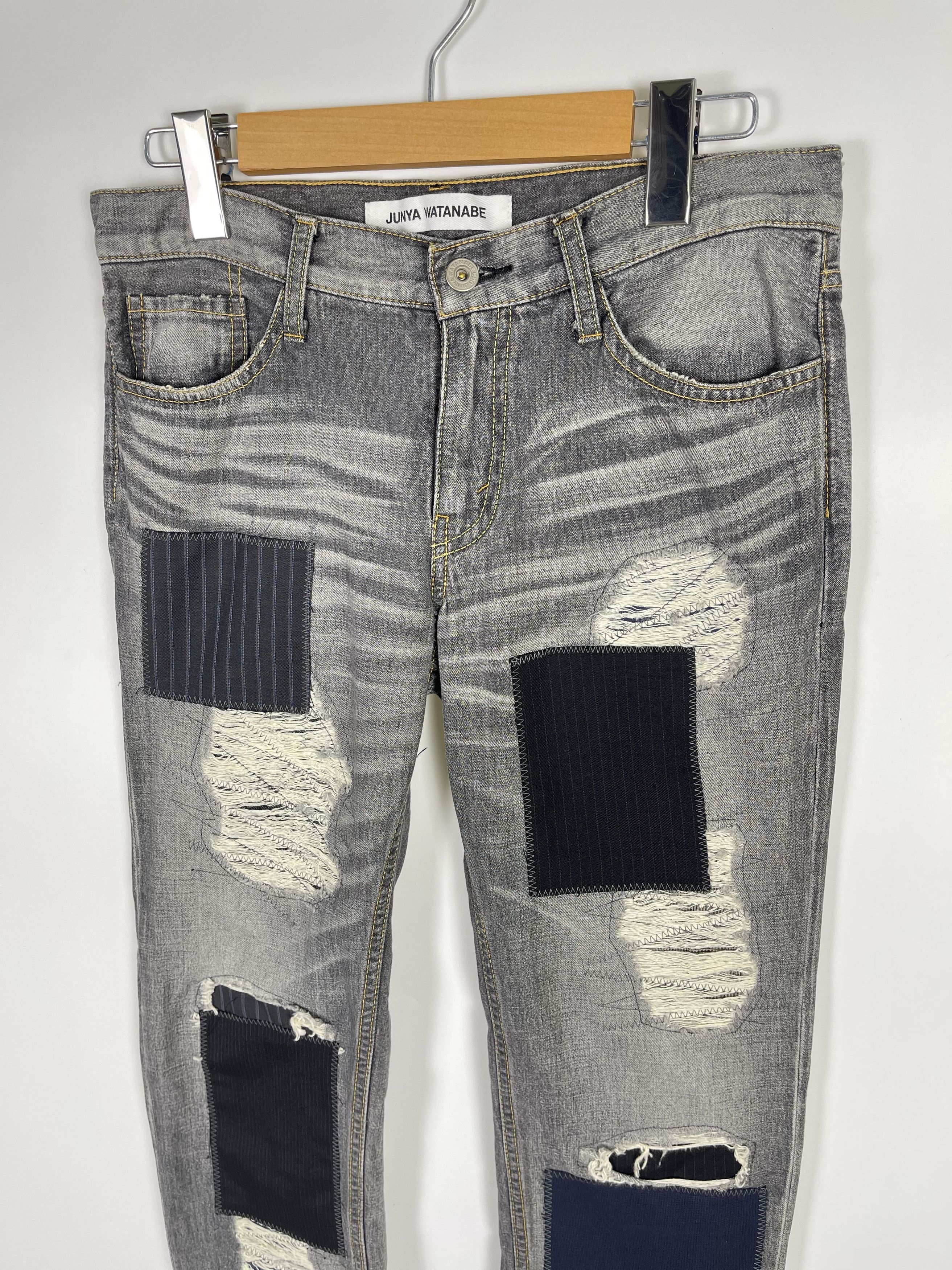 Comme des Garcons × Junya Watanabe JUNYA WATANABE AW22 "Jamiroquai" Patchwork Stressed Denim Size US 30 / EU 46 - 2 Thumbnail