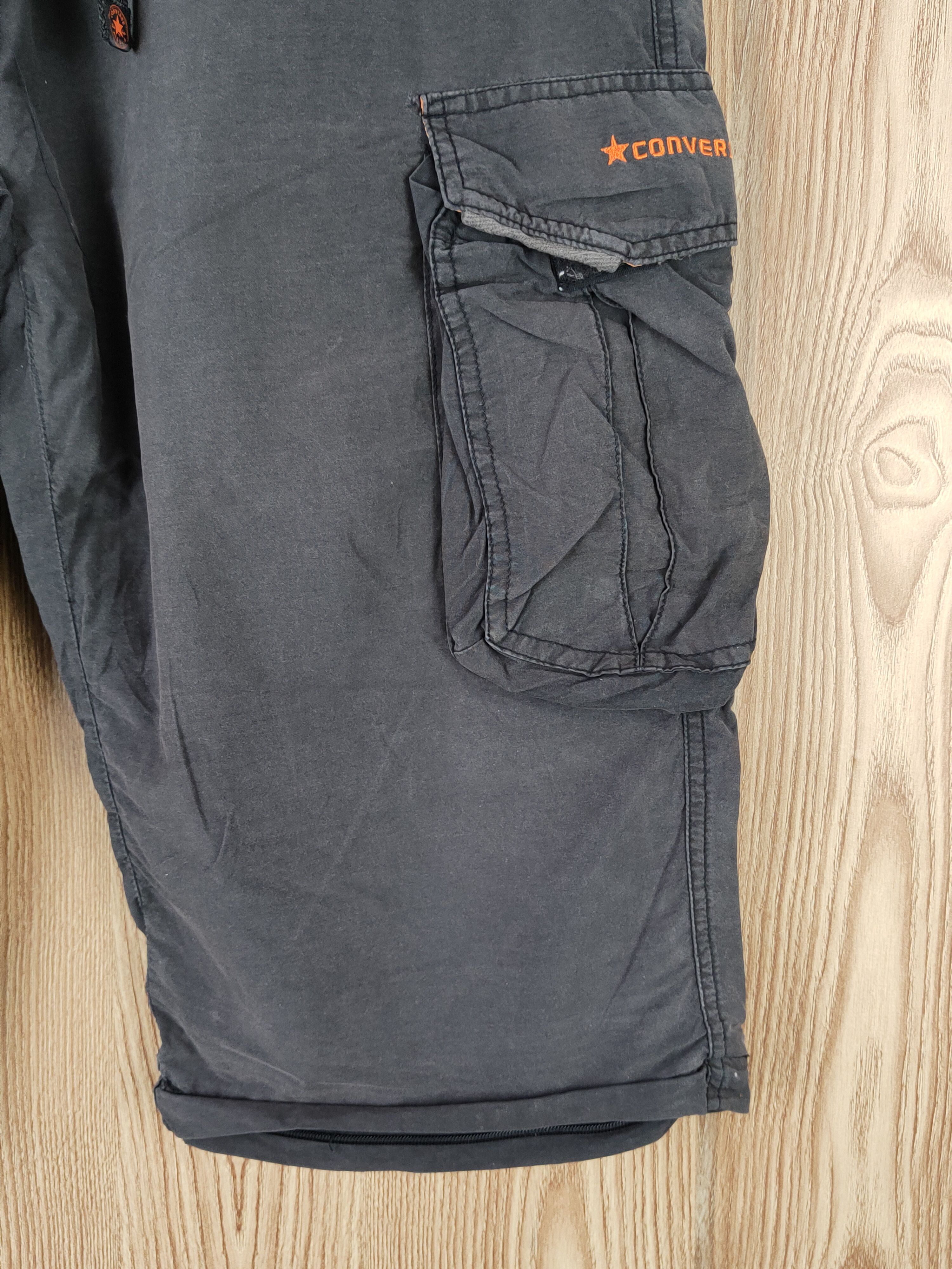 Converse Converse Black Faded Multipocket Tactical Short Pants #S2750 Size US 32 / EU 48 - 7 Thumbnail