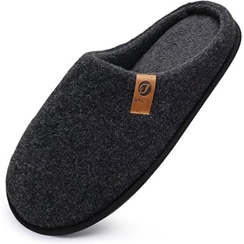 Other Oncai Men's Size 11 Gray Cotton Blend Memory Foam Slippers Size US 11 / EU 44 - 1 Thumbnail