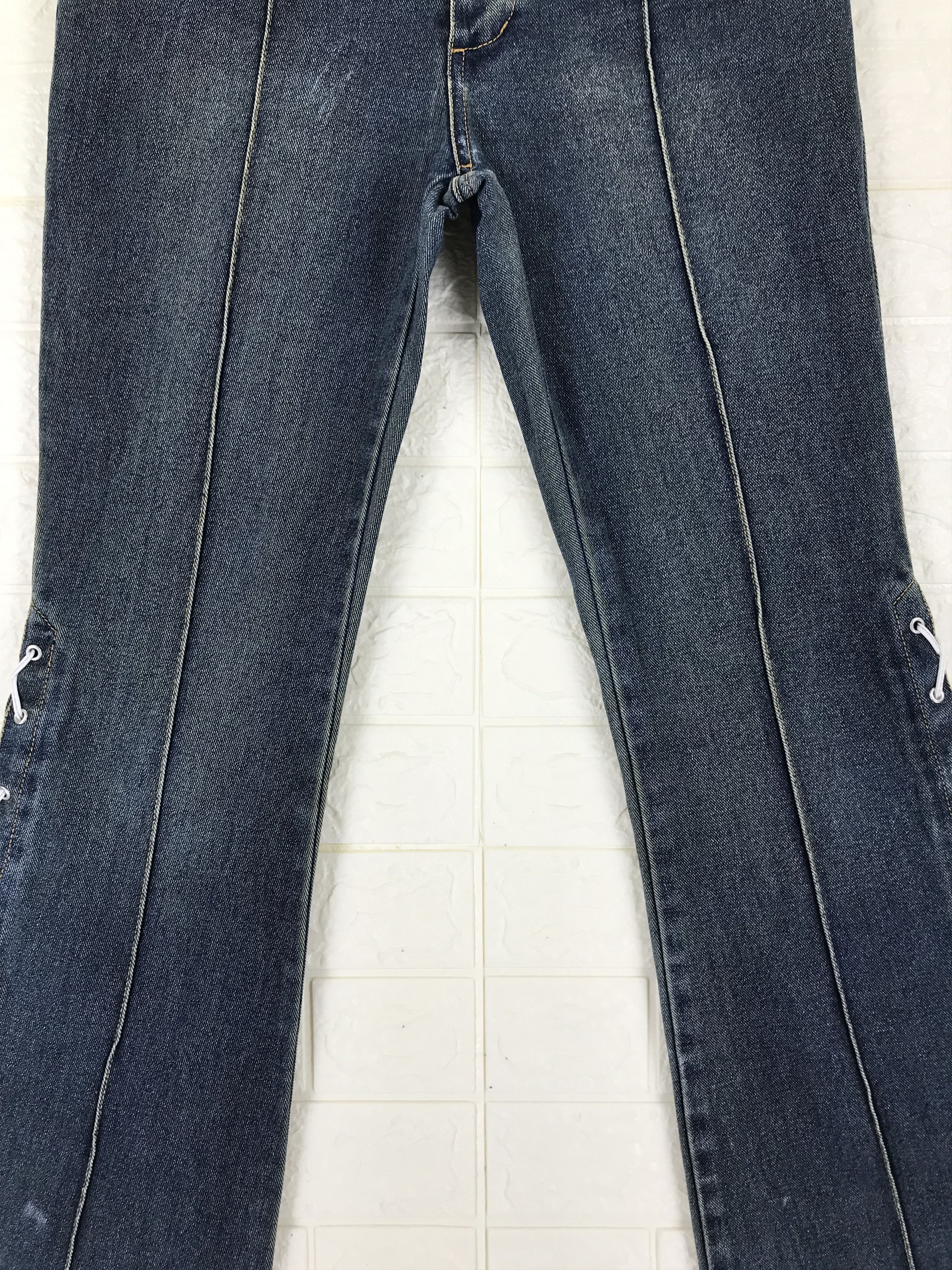 Japanese Brand Vintage Goa Lace-Up Flare Jeans Size US 29 - 3 Thumbnail
