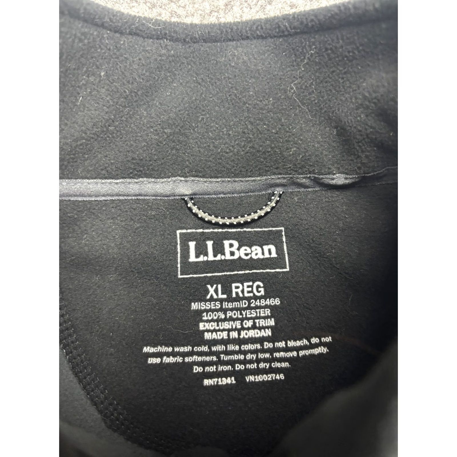 Vintage L.L.Bean Jacket Womens XL Black Polartec Fleece Full Zip Stand Collar Pockets Size XL / US 12-14 / IT 48-50 - 2 Thumbnail