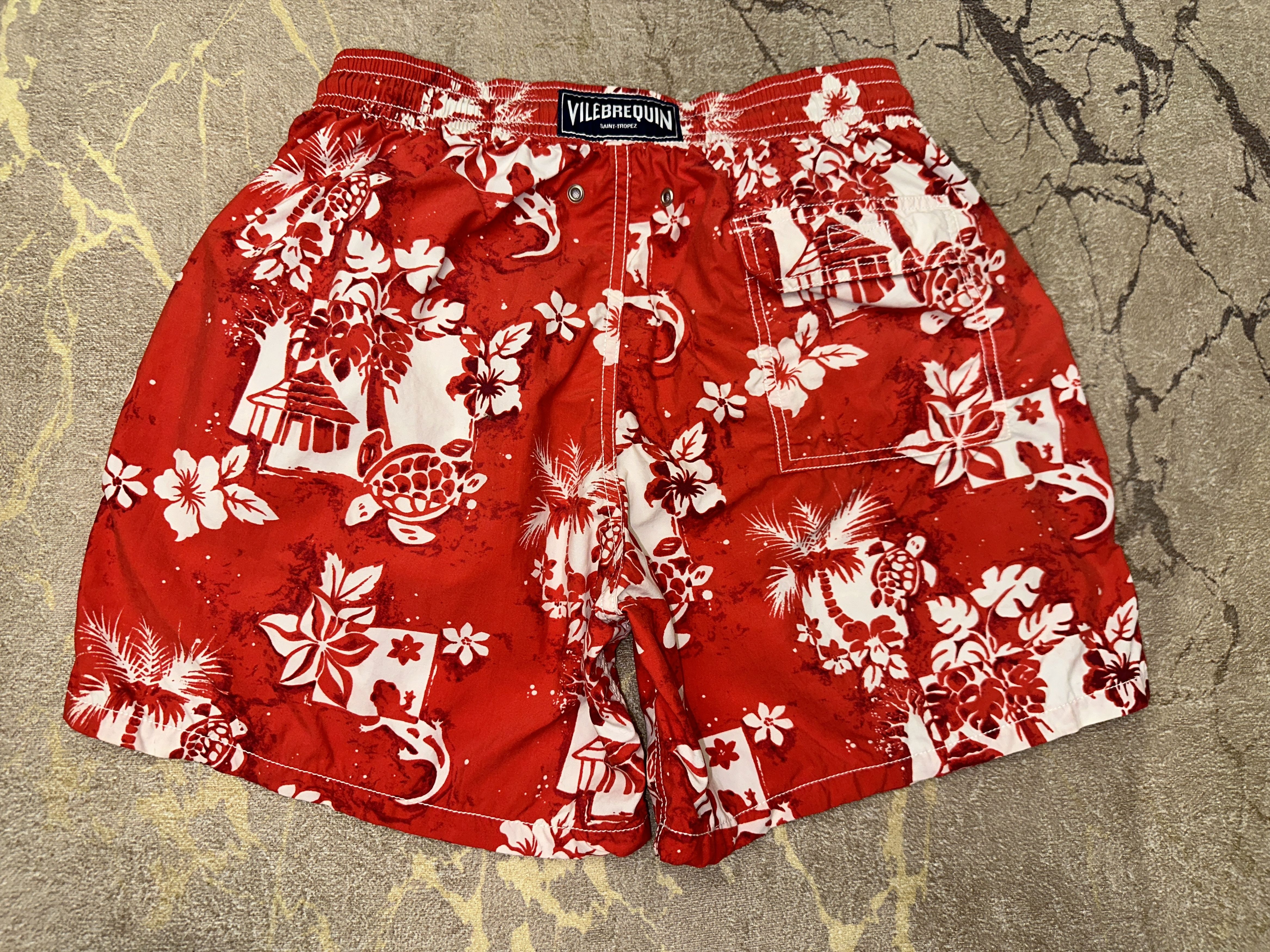 Vilebrequin Turtle Moorea Beach Shorts Trunks Bath Size L