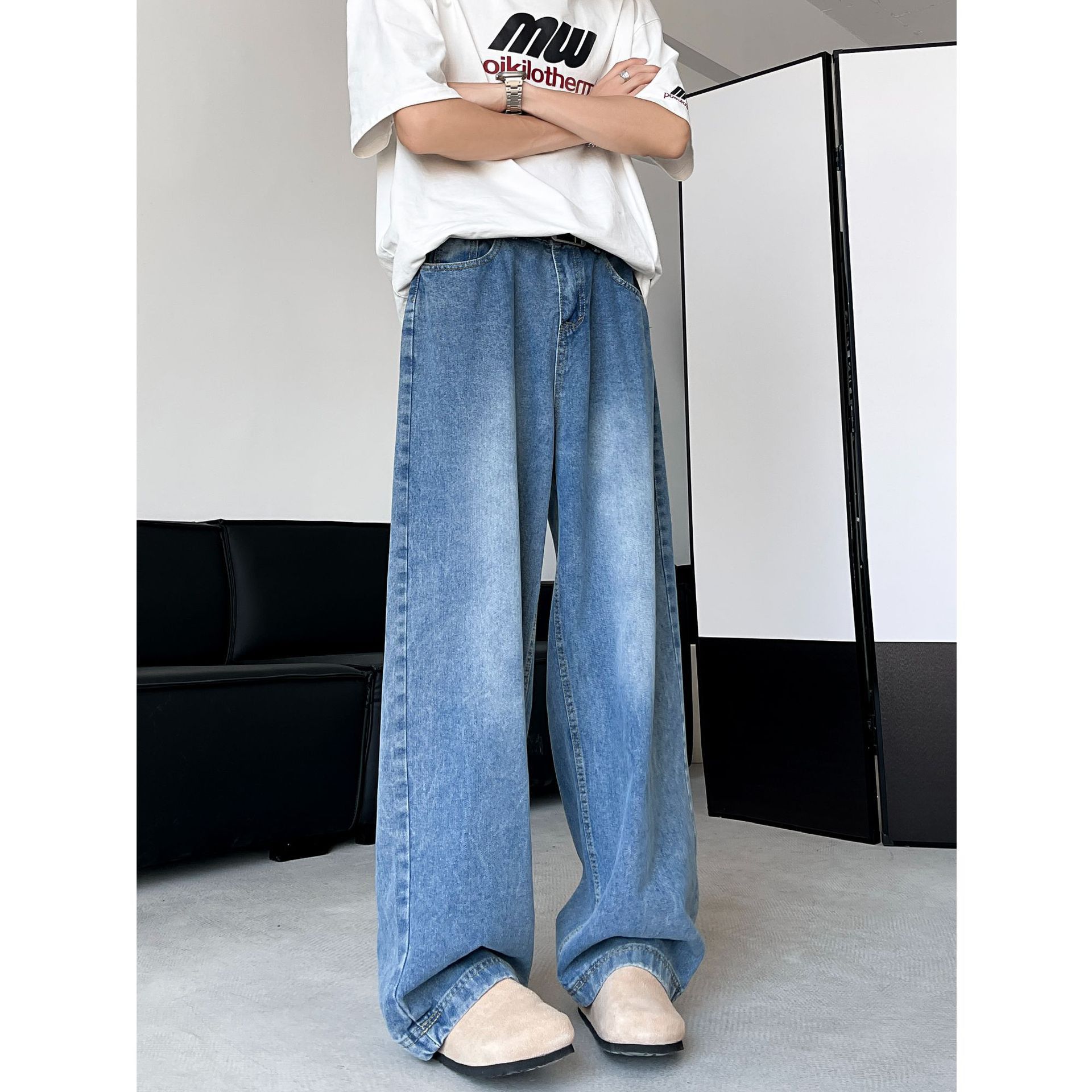 Japanese Brand × Jean Retro loose wide leg tie dye jeans Size US 32 / EU 48 - 2 Thumbnail