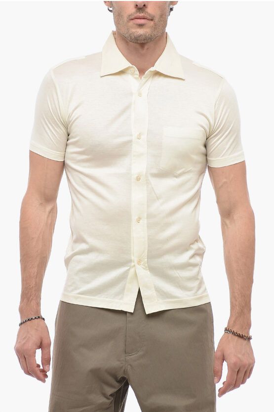 image of Corneliani Trend Spread Collar Lightweight Casual Shirt in Beige, Men's (Size 2XL)