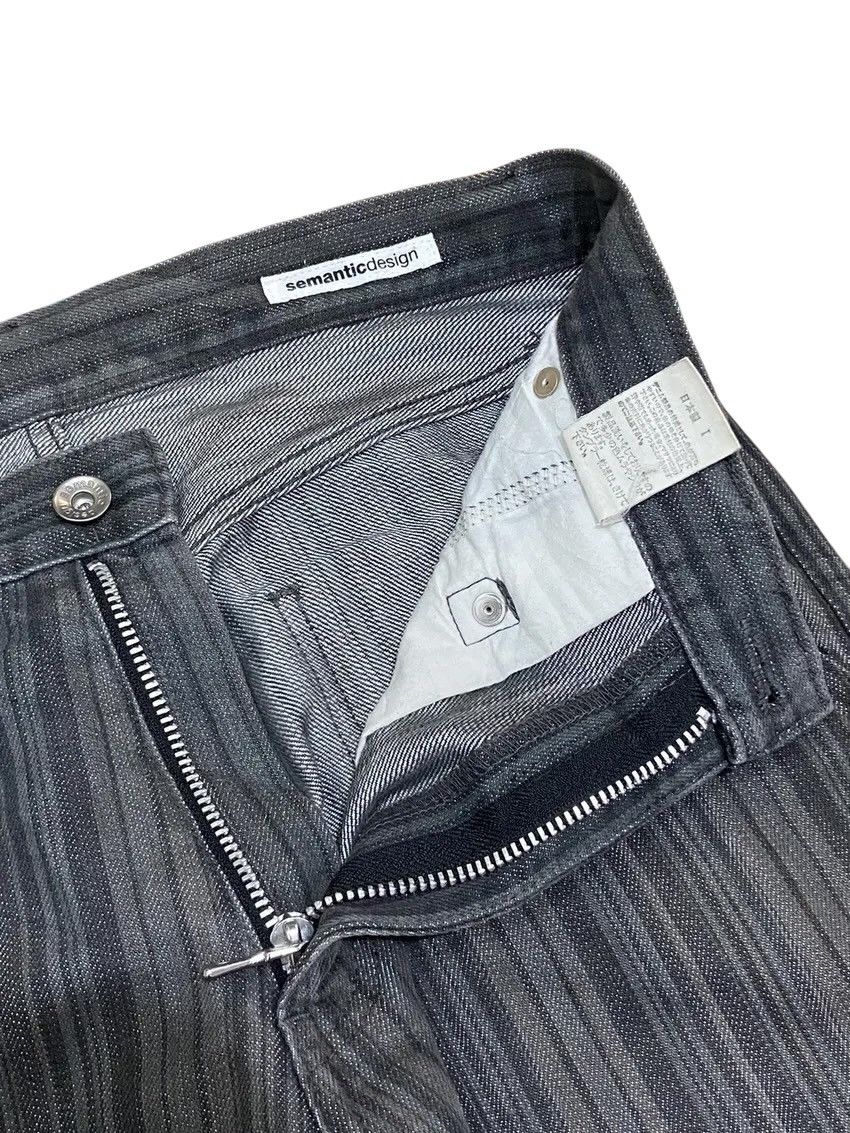 semanticdesign Semantic Design Denim Striped Flared Pants Size US 29 - 6 Thumbnail