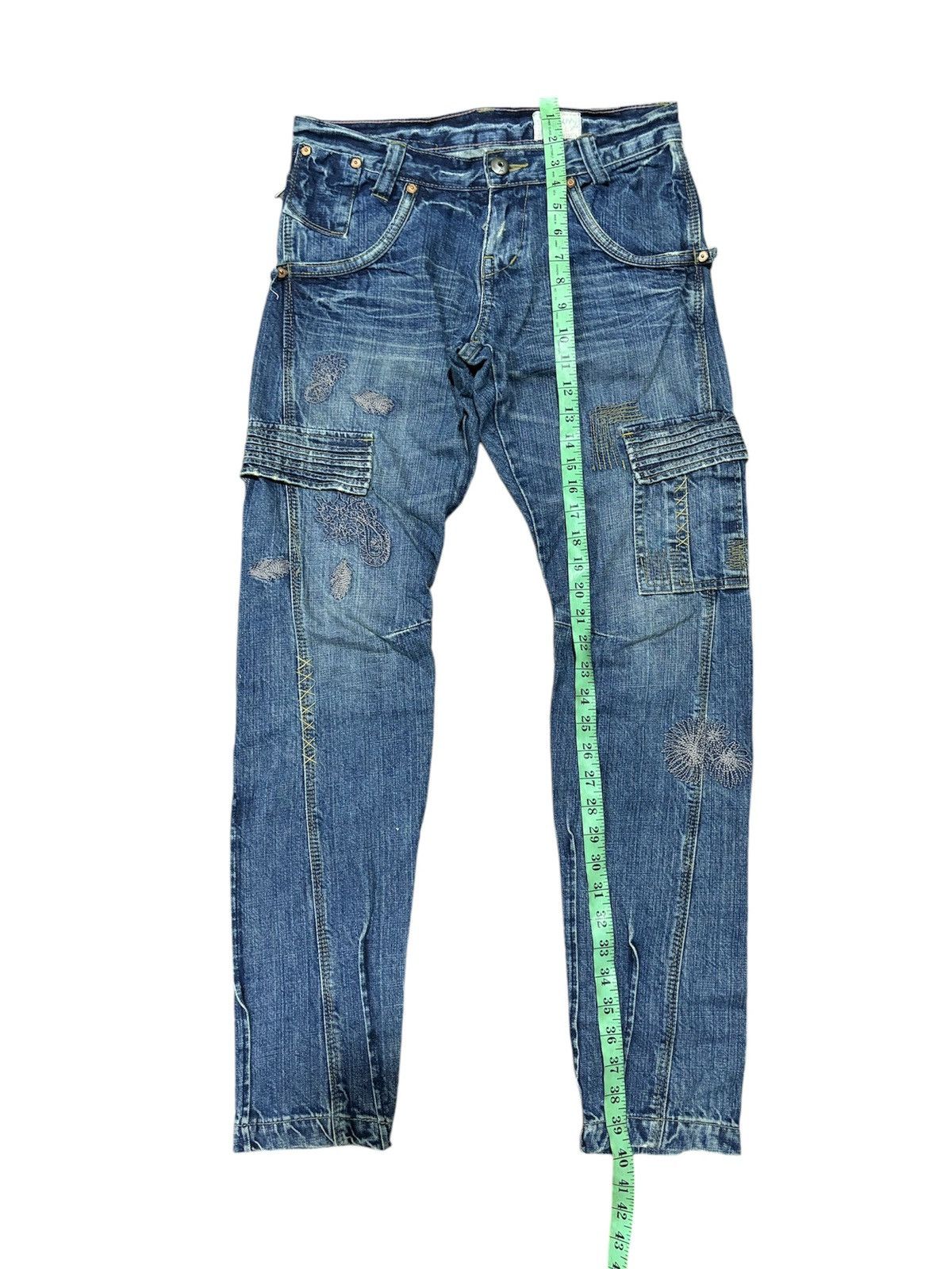 Japanese Brand × Vintage Vintage Antgauge Sashiko Distress Denim Jeans Size US 31 - 16 Thumbnail