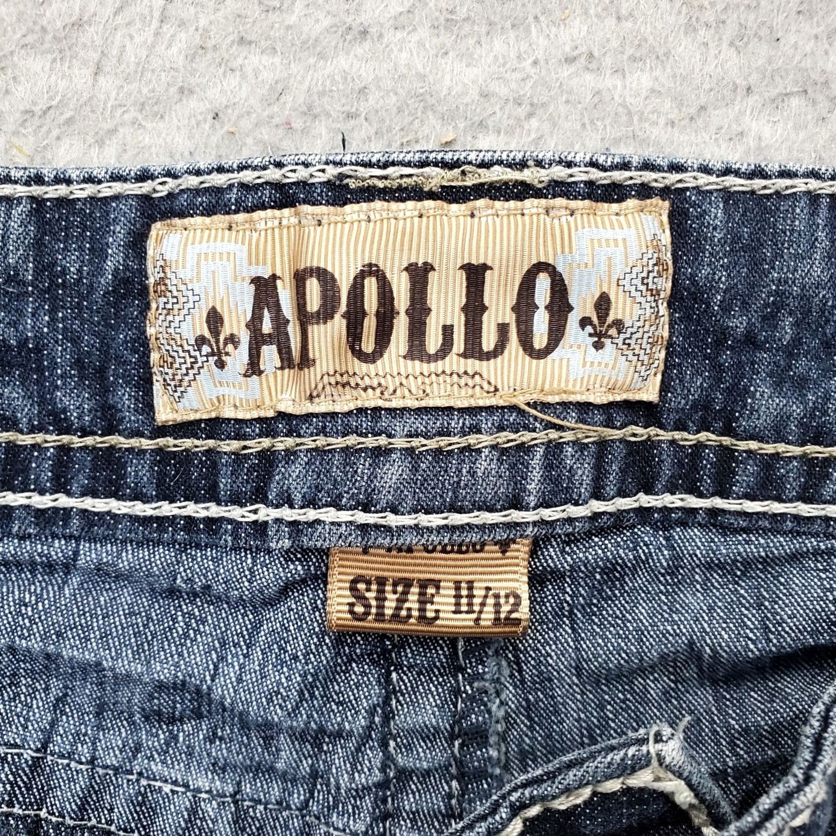 Vintage Apollo Chino Shorts Womens Size 11/12 Blue Denim Regular Fit Embellished Pockets Size 32" / US 10 / IT 46 - 6 Thumbnail