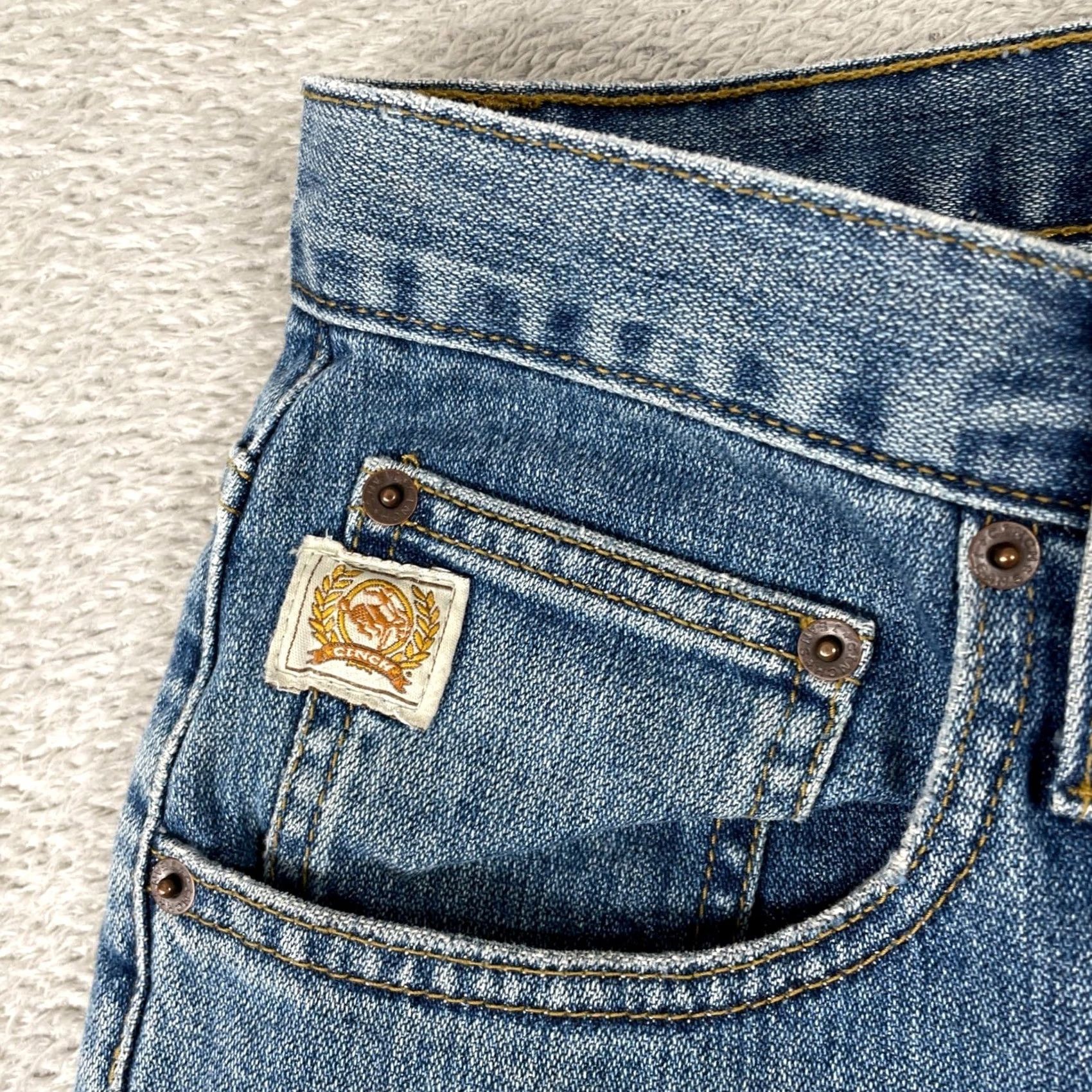 Denime Cinch Jeans Mens 32x30 Blue Medium Wash Relaxed Fit Straight Leg Denim Jeans Git 5-Pocket Emotion? Size US 32 / EU 48 - 6 Thumbnail
