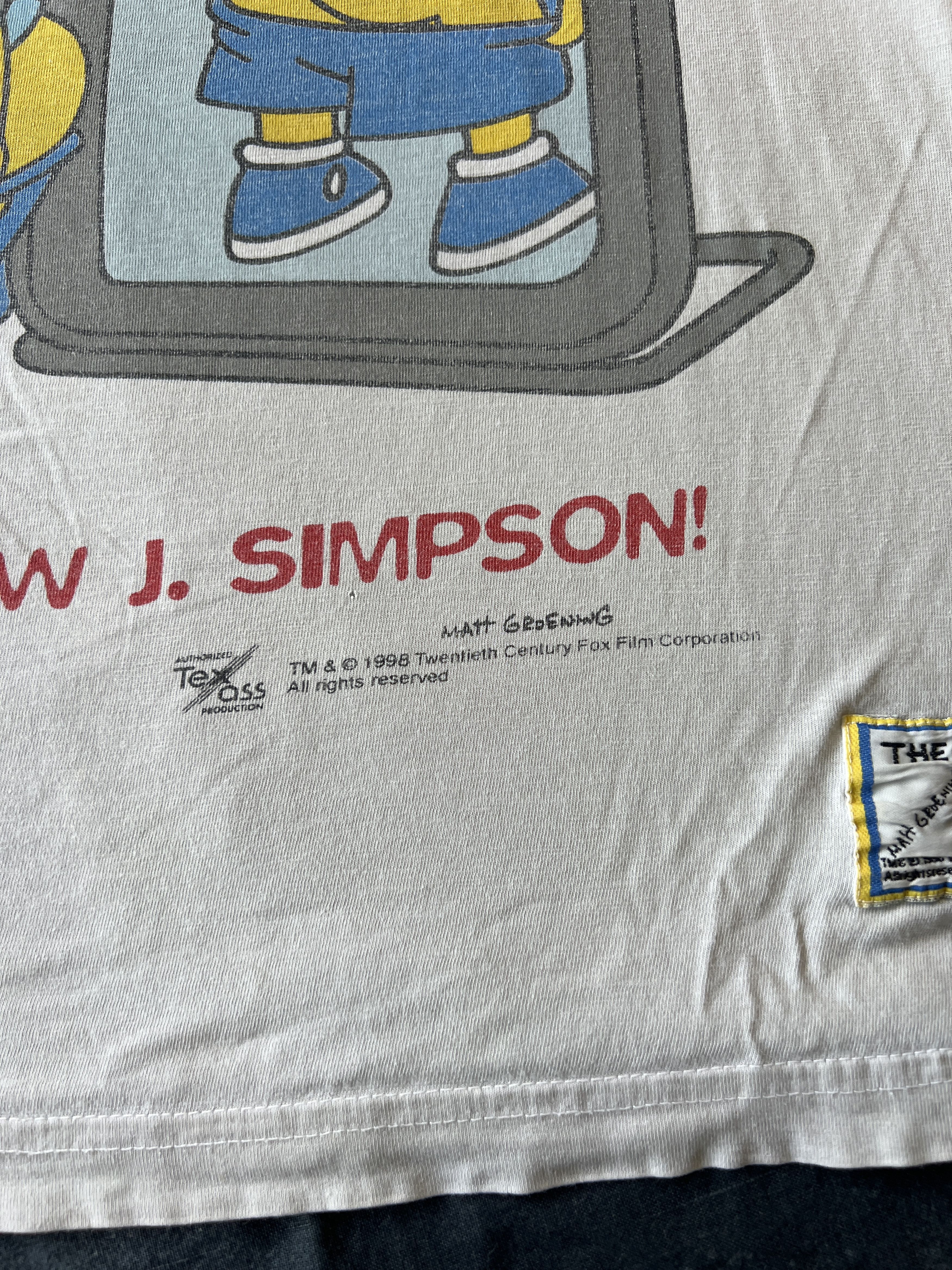 Cartoon Network × Vintage Vintage 1998 The Simpsons Cartoon Movie Bart T-shirt Size US L / EU 52-54 / 3 - 11 Thumbnail