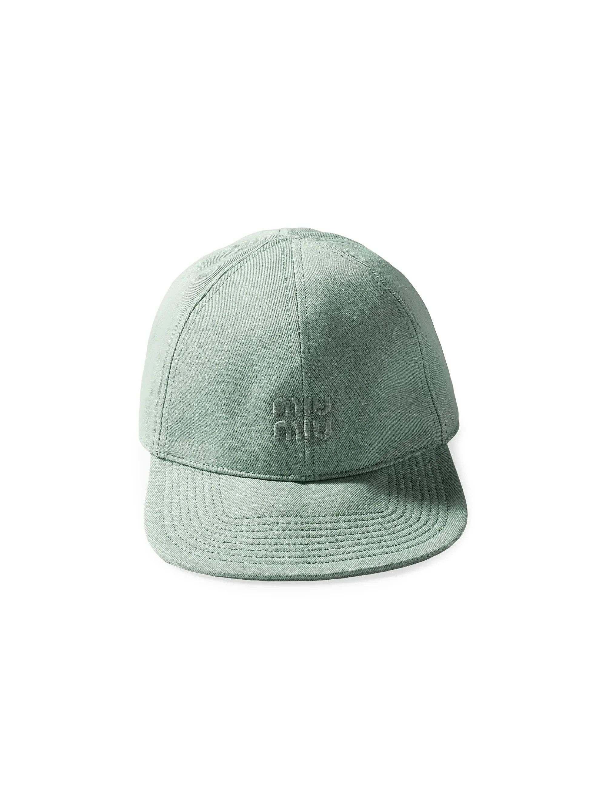 Miu Miu o1B3y1r0426 Size: M / Drill Baseball Hat / Cap in Green Size ONE SIZE - 2 Thumbnail