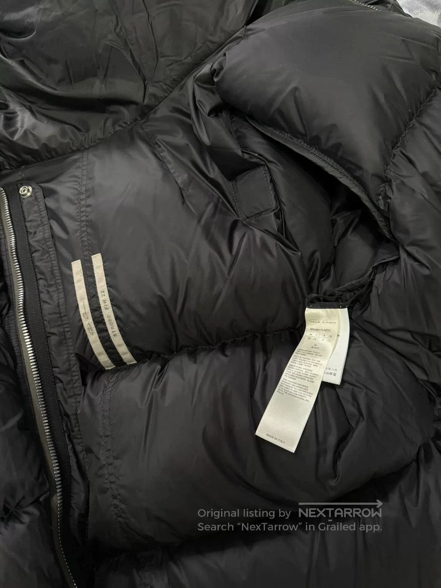 Rick Owens Rick Owens Women's Down Neck Warmer Coat. Size M / US 6-8 / IT 42-44 - 3 Thumbnail