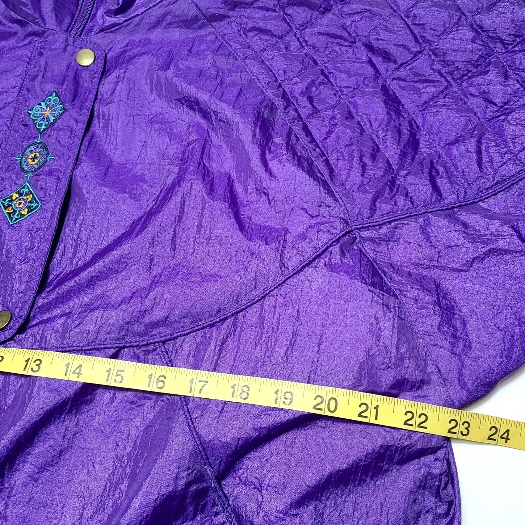 Vintage VINTAGE Bold Spirit Windbreaker Womens Large Purple 90s Full Zip Jacket Lined Size L / US 10 / IT 46 - 7 Thumbnail