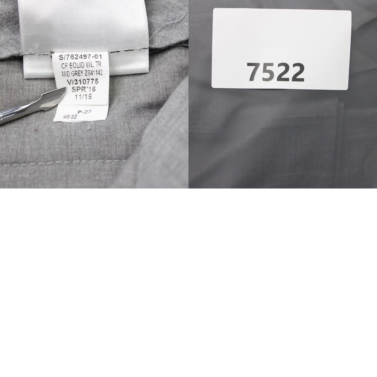Banana Republic Banana Republic Pants Men's 40x32 Gray Wool Flat Front Slim Dress Pants Linen Lined Straight Size US 40 / EU 56 - 9 Thumbnail