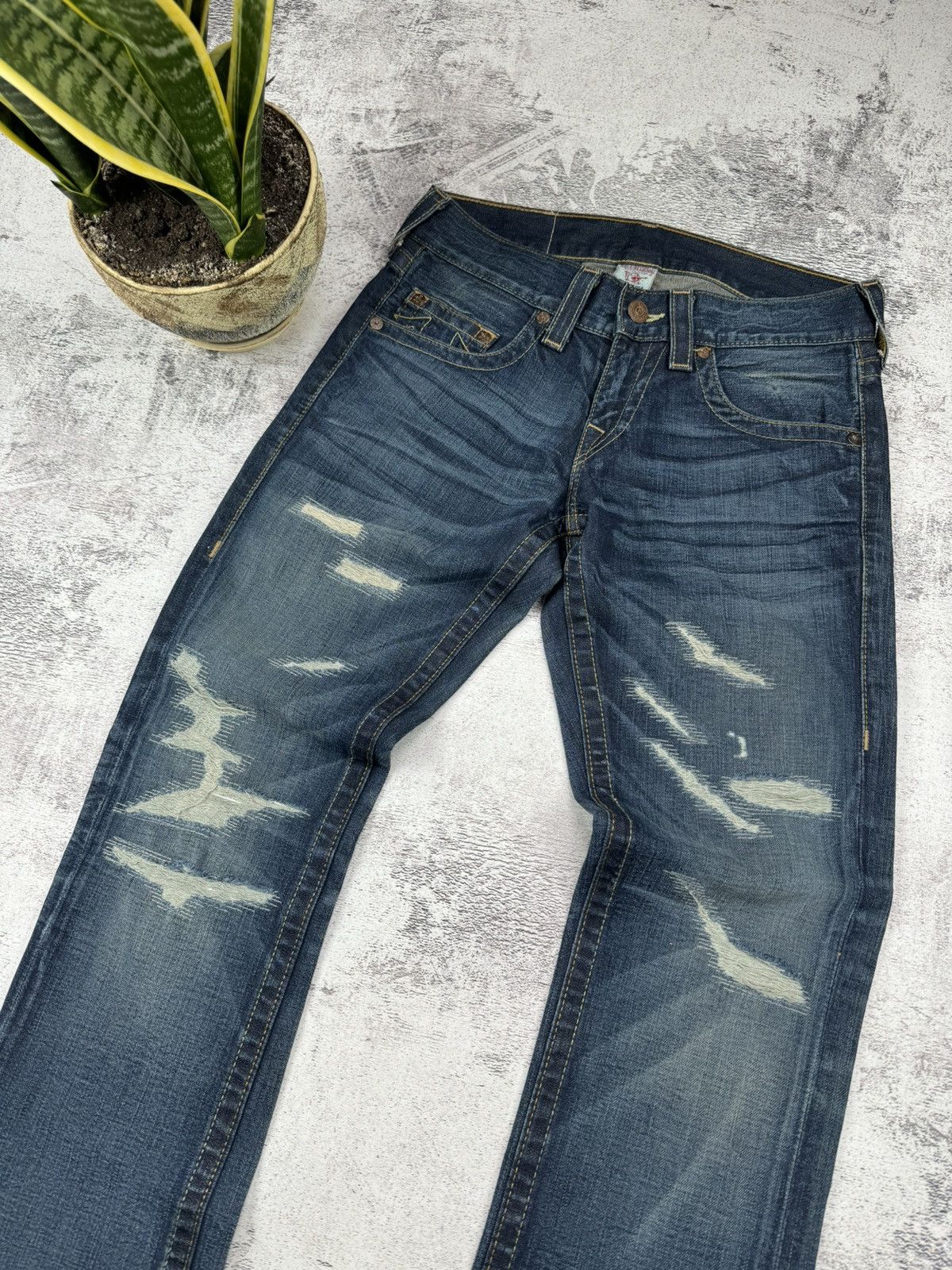 True Religion Vintage Distressed Y2K Avant Gard Rare True Religion Jeans Size US 29 - 4 Thumbnail
