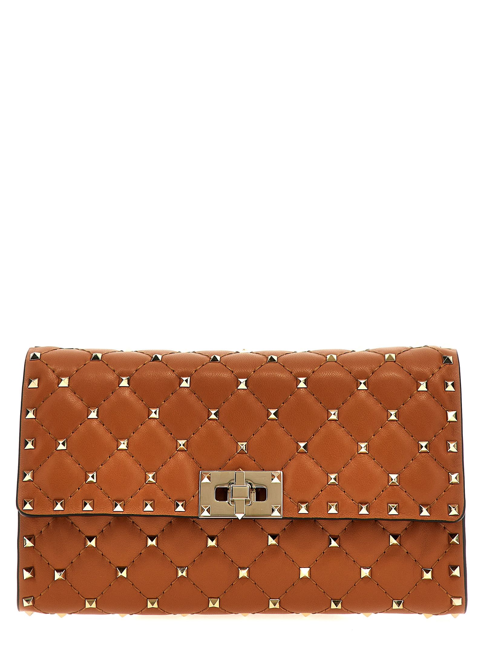 Valentino Garavani 'rockstud Spike' Shoulder Bag in Brown, Women's