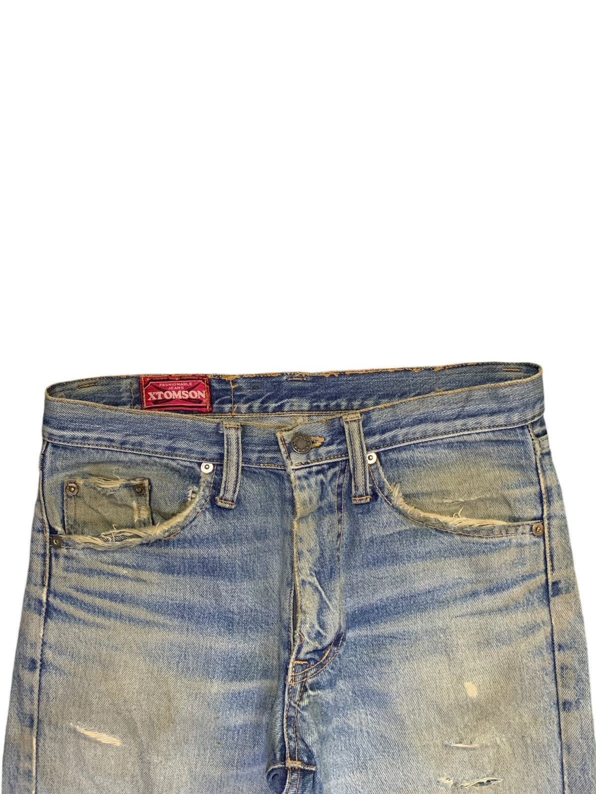 Japanese Brand Vintage Japanese Brand Mud Wash Talon Zipper Flare Jeans Size 31" - 4 Thumbnail
