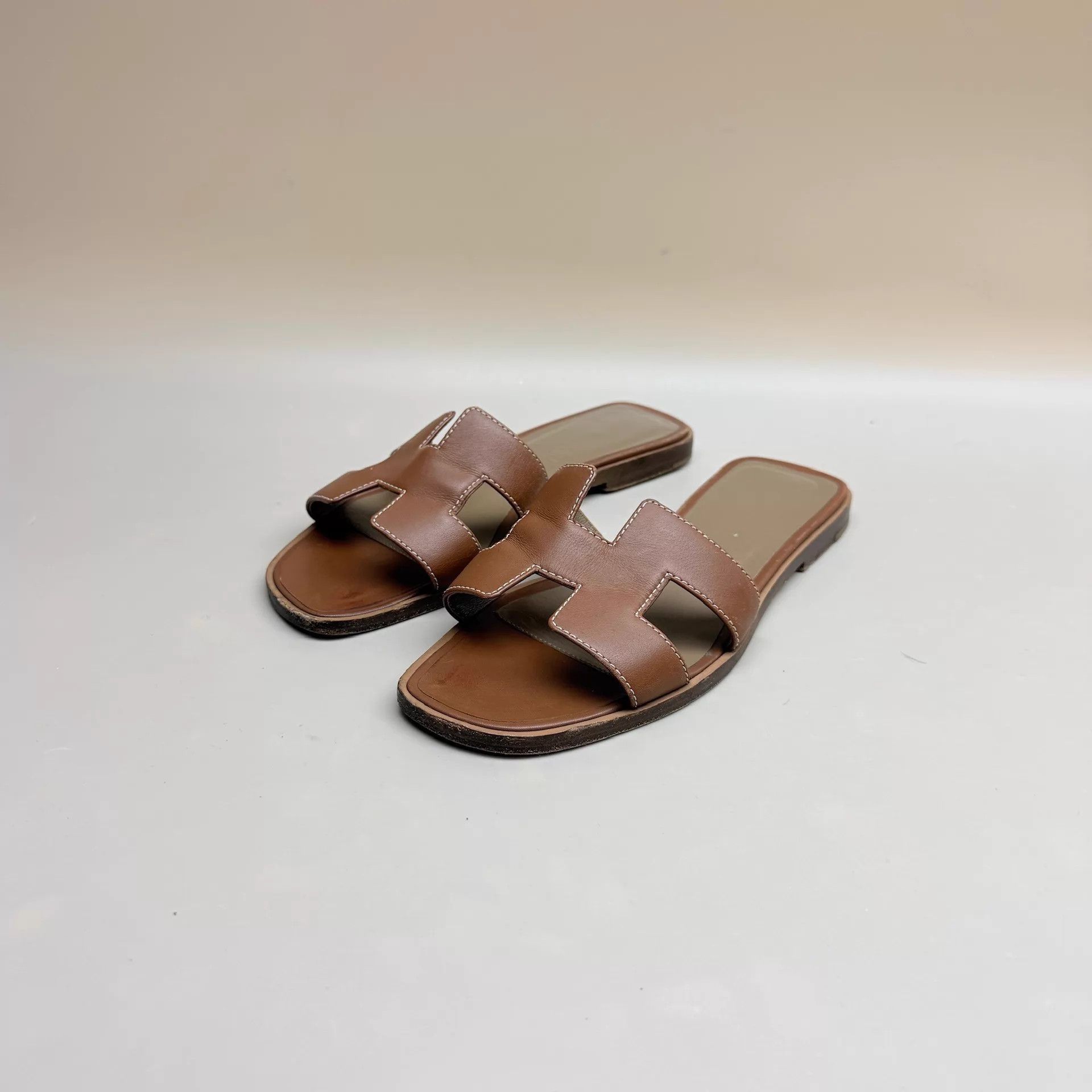 Hermes Hermes Dark Brown H Slipper 36 95 New Size US 5.5 / IT 35.5 - 1 Thumbnail