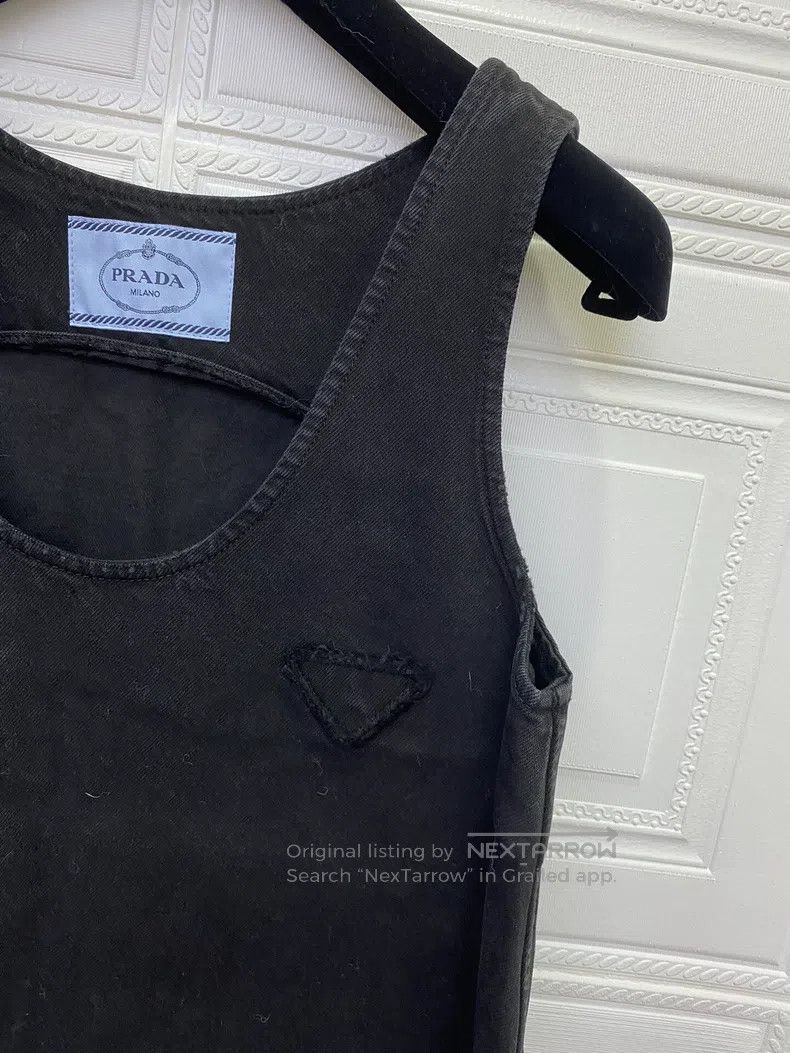 Prada Prada Black-gray sleeveless dress Size XS / US 0-2 / IT 36-38 - 2 Thumbnail