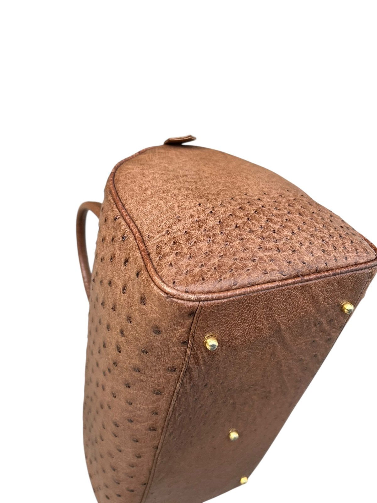 Leather Vintage JRA Japan Ostrich Leather Boston Bag Size ONE SIZE - 14 Thumbnail