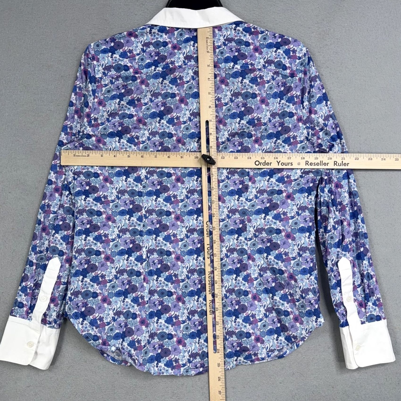 J.Crew VINTAGE? No. J.CREW Shirt Womens 6 Blue Liberty Floral Long Sleeve Collared Top Button-Up Size M / US 6-8 / IT 42-44 - 7 Thumbnail