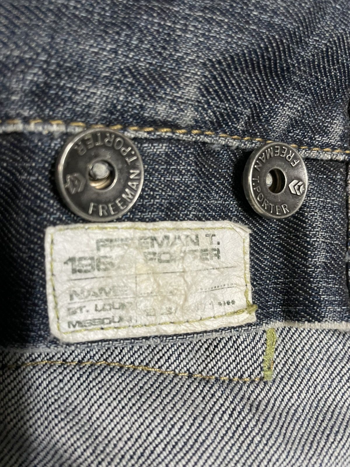 Freeman T. Porter Vintage Freeman T.Porter Faded Distressed Dark Jeans Size US 34 / EU 50 - 8 Thumbnail