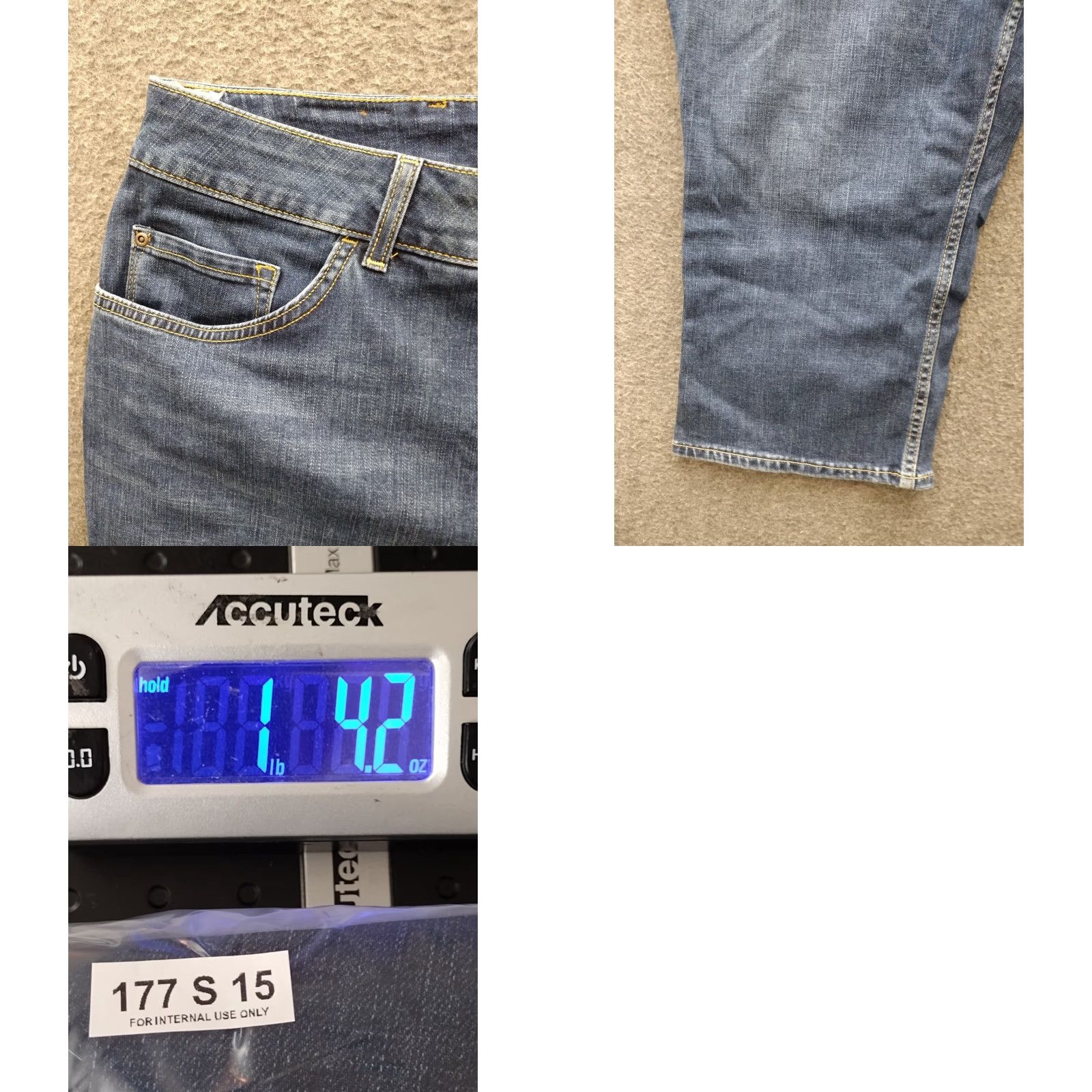 Lee Lee Women's Capri Jeans Blue Stretch Mid Rise 26W Denim Regular Fit Plus Size 5-Pocket Design Jeans Size 26" / US 2 / IT 38 - 8 Thumbnail