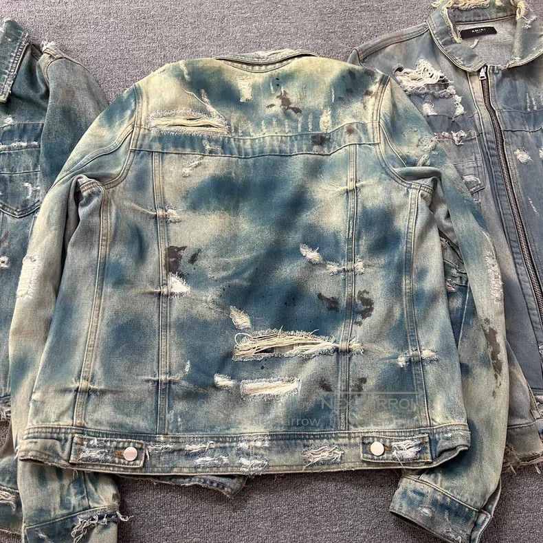 Amiri Amiri Size L Broken and greasy denim jacket Size US L / EU 52-54 / 3 - 2 Thumbnail