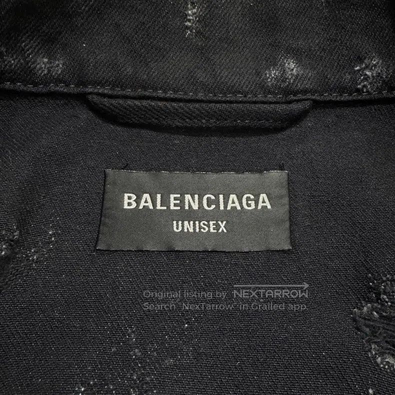 Balenciaga Balenciaga Mud-dyed Distressed Denim Jacket Size US XL / EU 56 / 4 - 2 Thumbnail