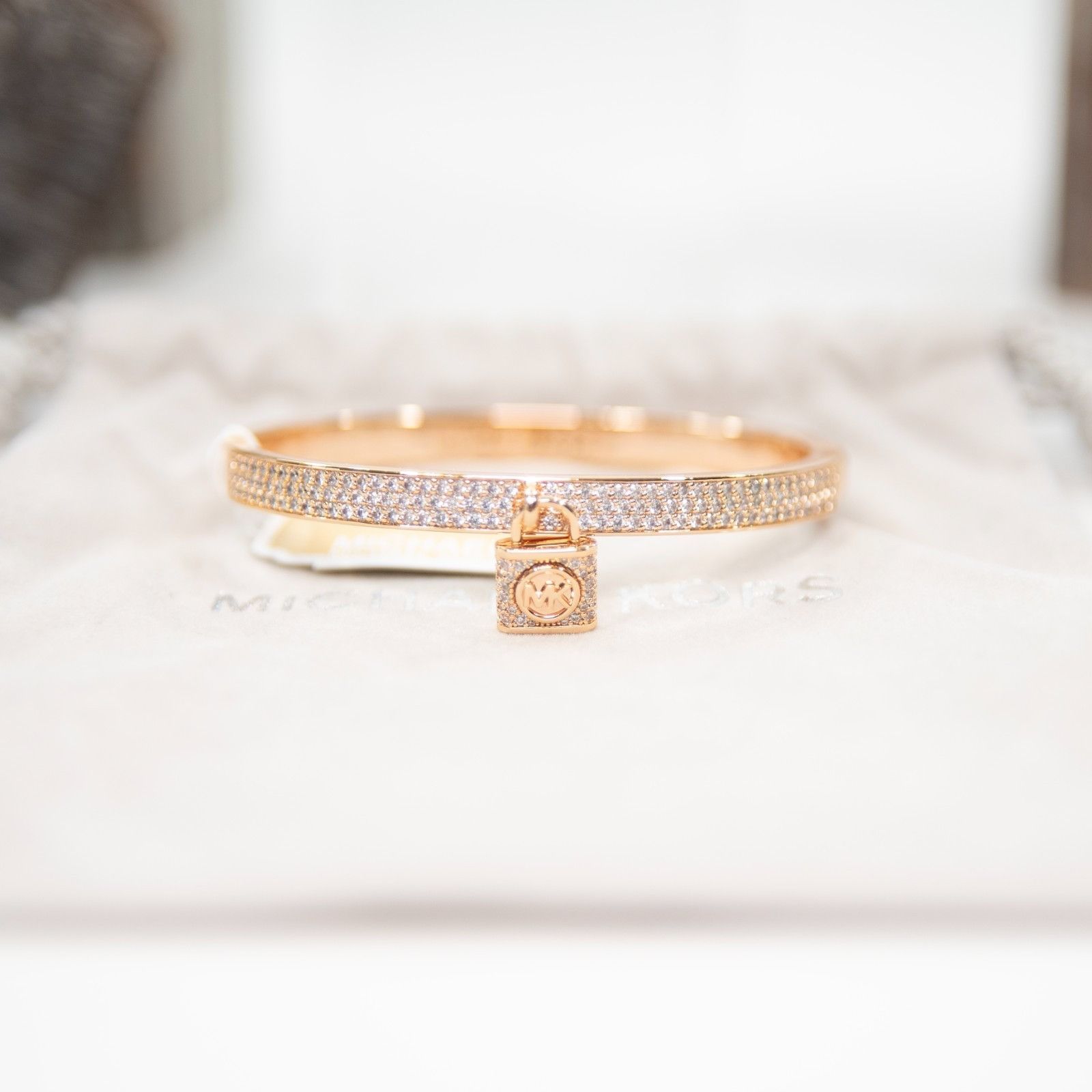 Michael Kors Michael Kors Metallic Muse Pave CZ Crystal Rose Gold Plated Size ONE SIZE - 1 Thumbnail