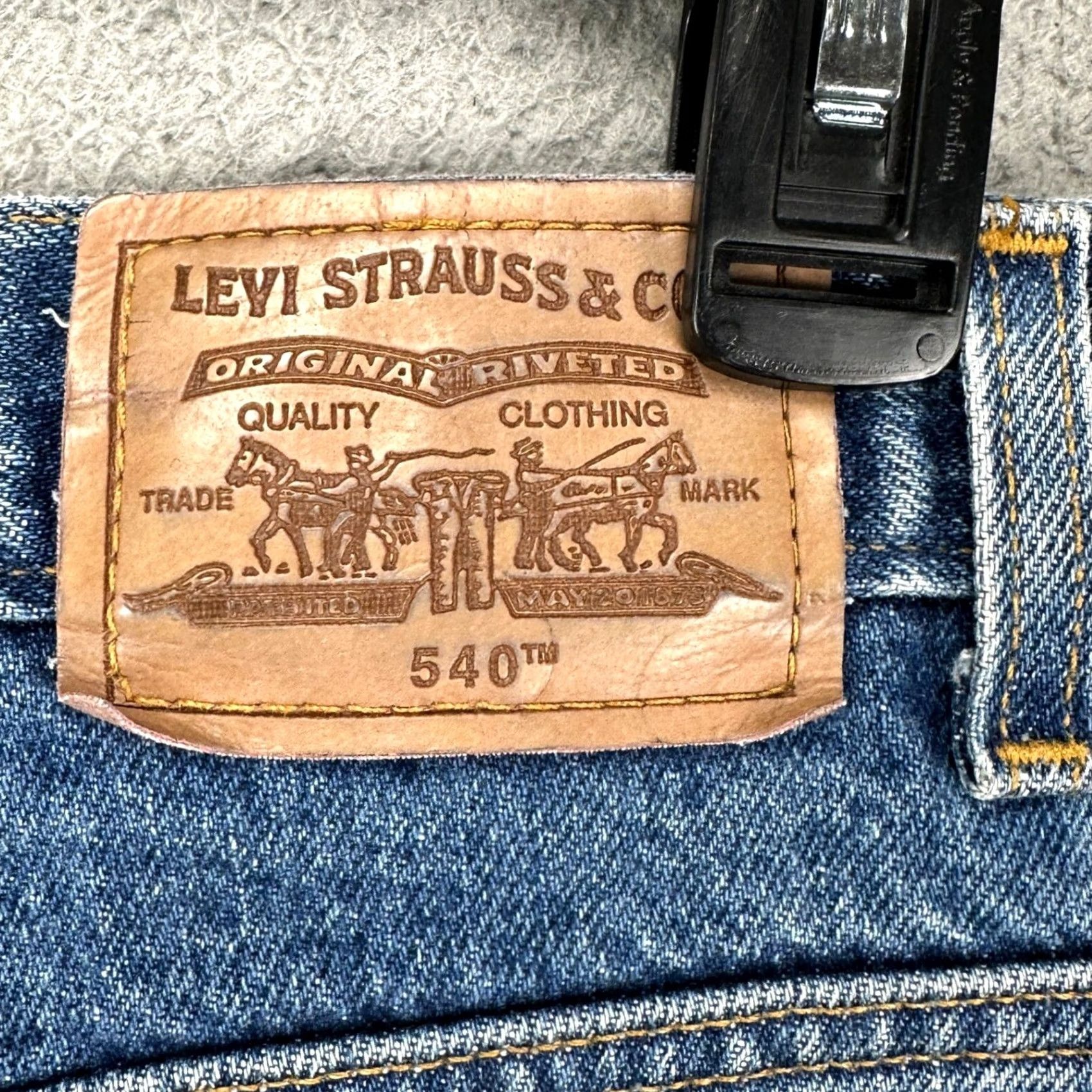 Levi's VINTAGE Levi's 540 Jeans Mens Relaxed Straight Denim 46X30 Blue Orange Tab 100% Cotton Size US 30 / EU 46 - 4 Thumbnail