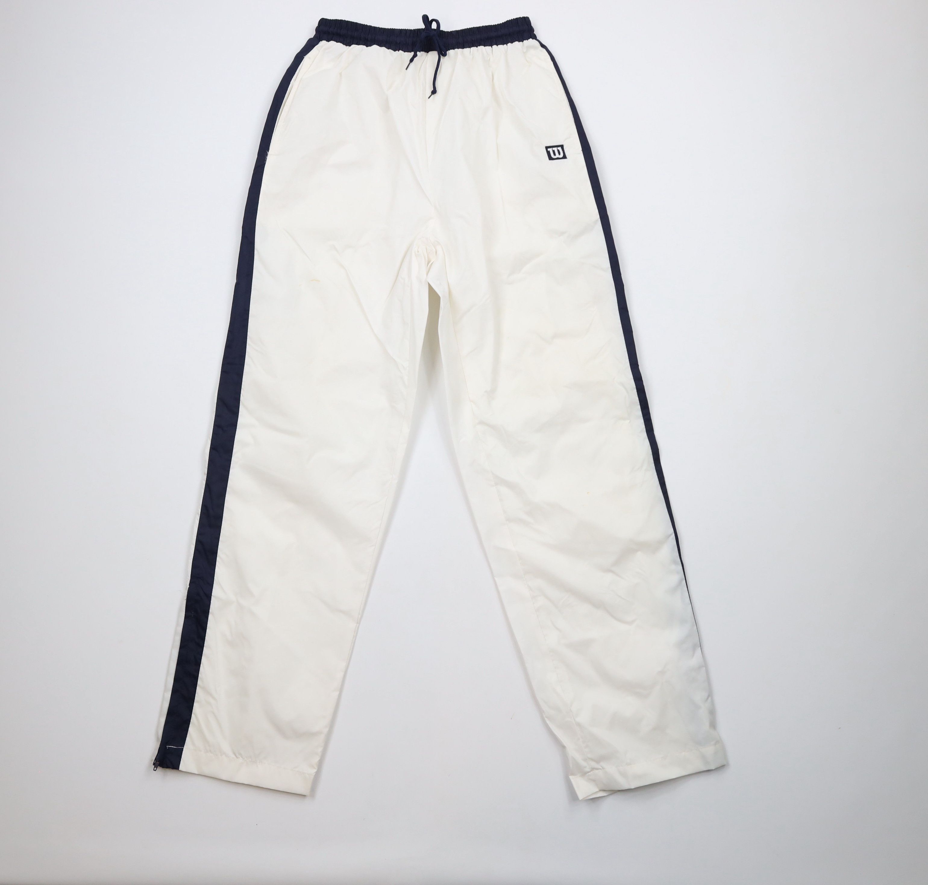 Vintage Vintage 90s Wilson Lined Tennis Windbreaker Pants White Size US 32 / EU 48 - 1 Thumbnail