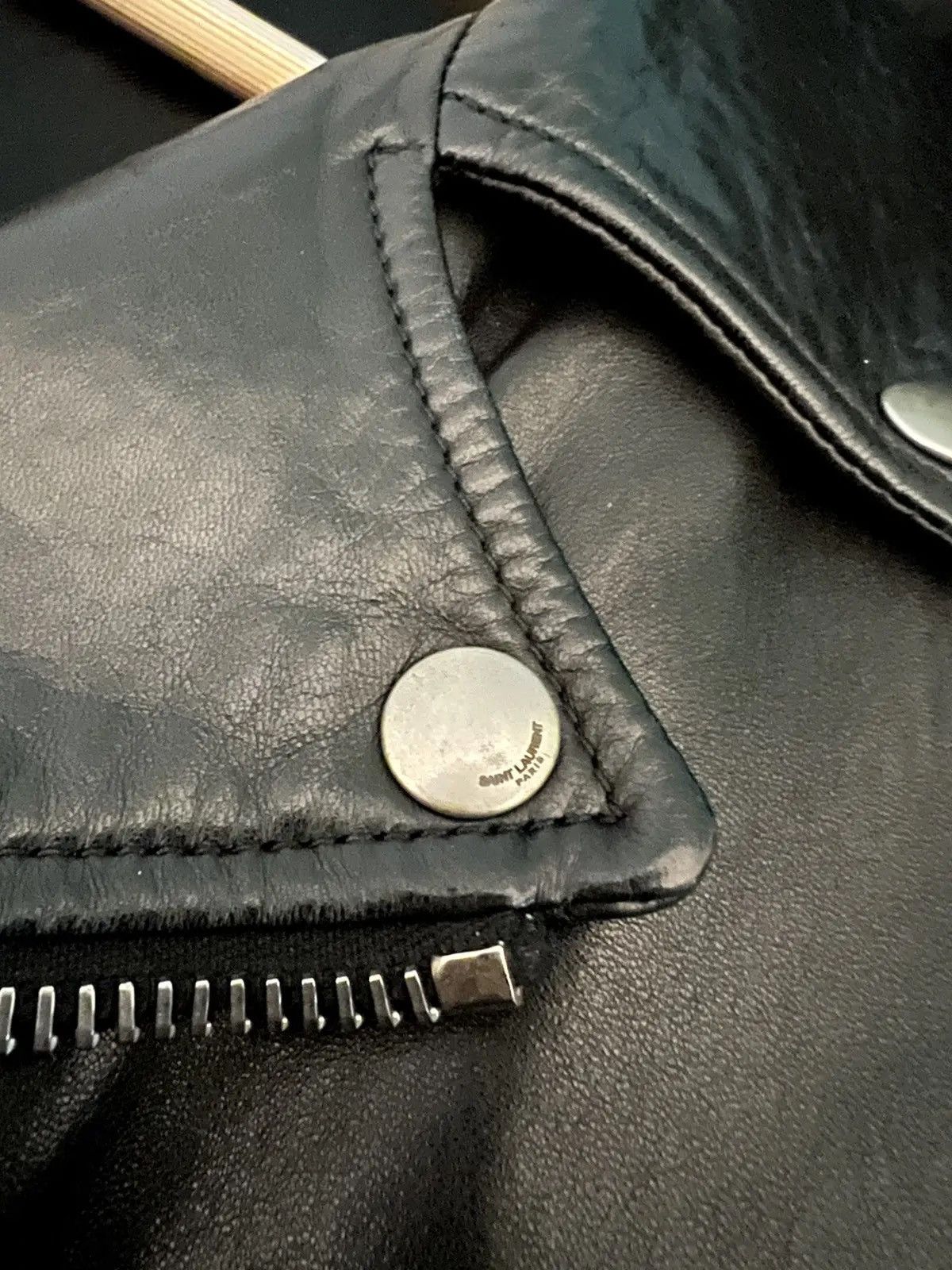 Yves Saint Laurent Hedi Slimane × Yves Saint Laurent Leather Jacket Size US M / EU 48-50 / 2 - 7 Thumbnail