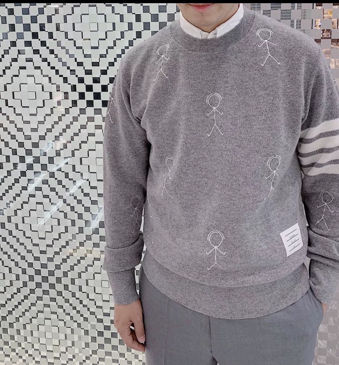 Thom Browne Thom Browne Grey Knit Sweatshirt Size US M / EU 48-50 / 2 - 1 Thumbnail