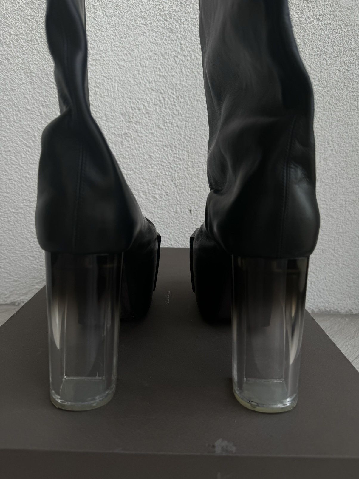 Rick Owens NEW ♟️ SAMPLE GRILL FLARED KISS GRADIENT LUXOR BOOTS Size US 11 / EU 44 - 10 Thumbnail