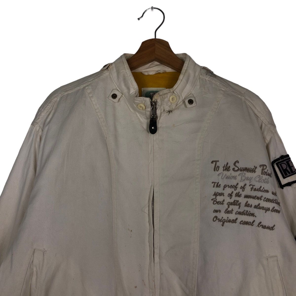Japanese Brand 🔥Vintage Bomber Jacket Biker Union Made Japan Big Logo Size US M / EU 48-50 / 2 - 6 Thumbnail