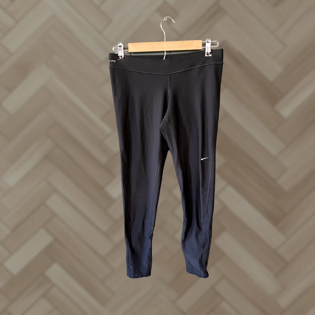 Nike Nike Womens Black Cropped Leggings Athletic Dri-Fit Size M Size 32" / US 10 / IT 46 - 1 Thumbnail