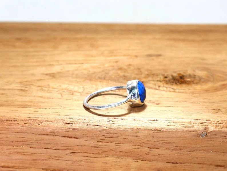 Handmade Handmade Lapis Lazuli Ring: 925 Sterling Silver, Gift idea Size ONE SIZE - 5 Thumbnail
