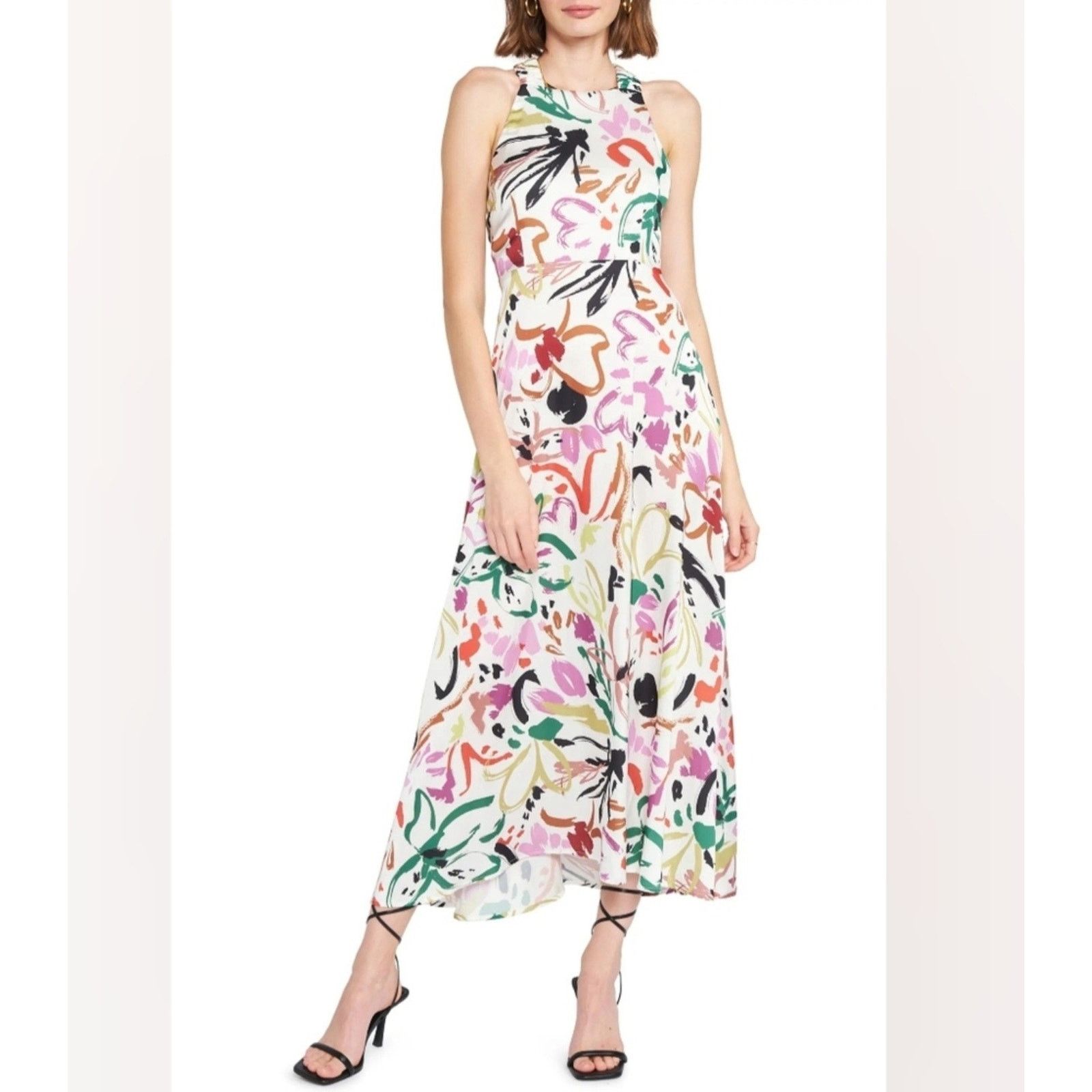 Other En Saison Brushstroke Print Abstract Hazel Hatler Maxi Dress Size M / US 6-8 / IT 42-44 - 2 Thumbnail