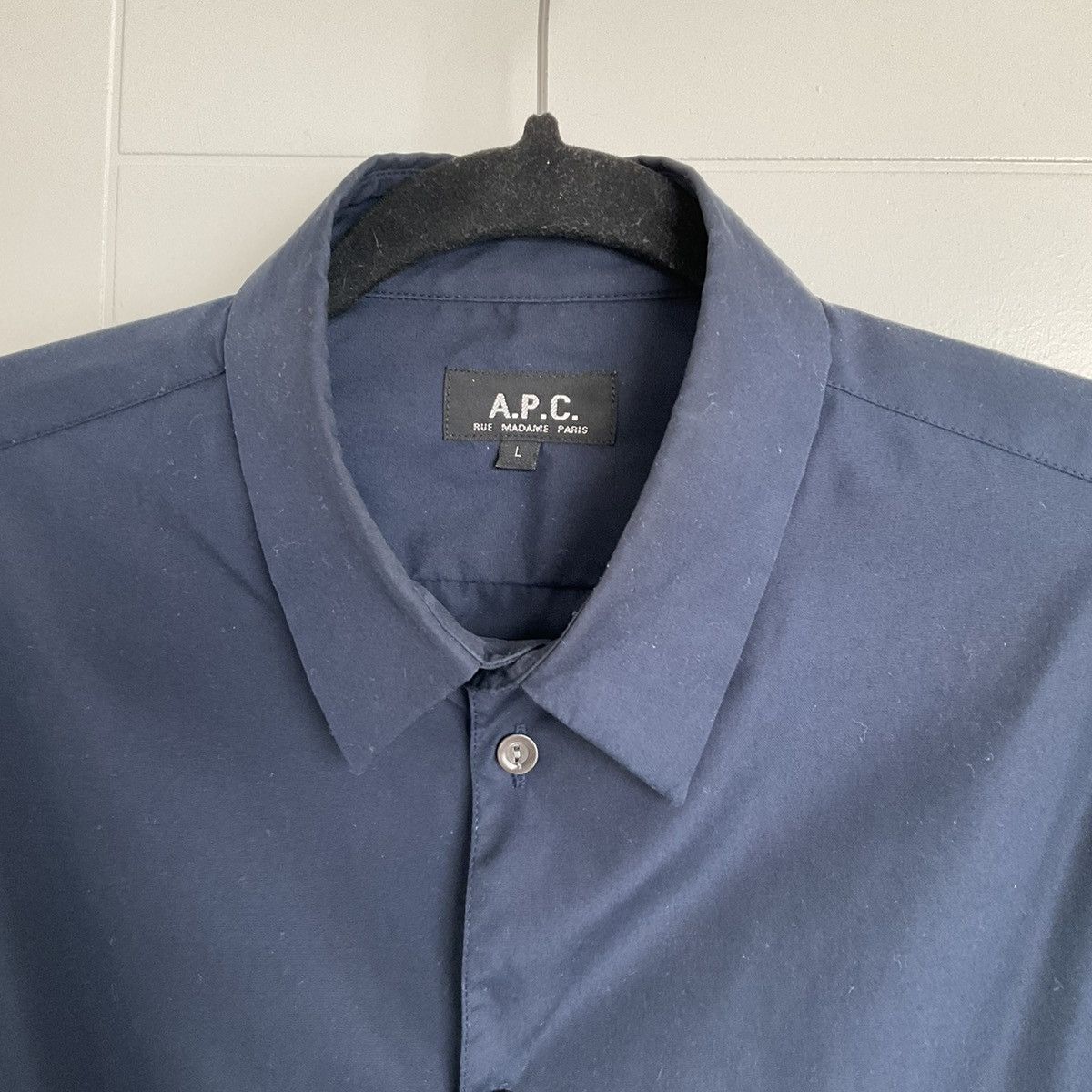 A.P.C. A.P.C. Blue Dress Shirt - Size L Size US L / EU 52-54 / 3 - 2 Thumbnail