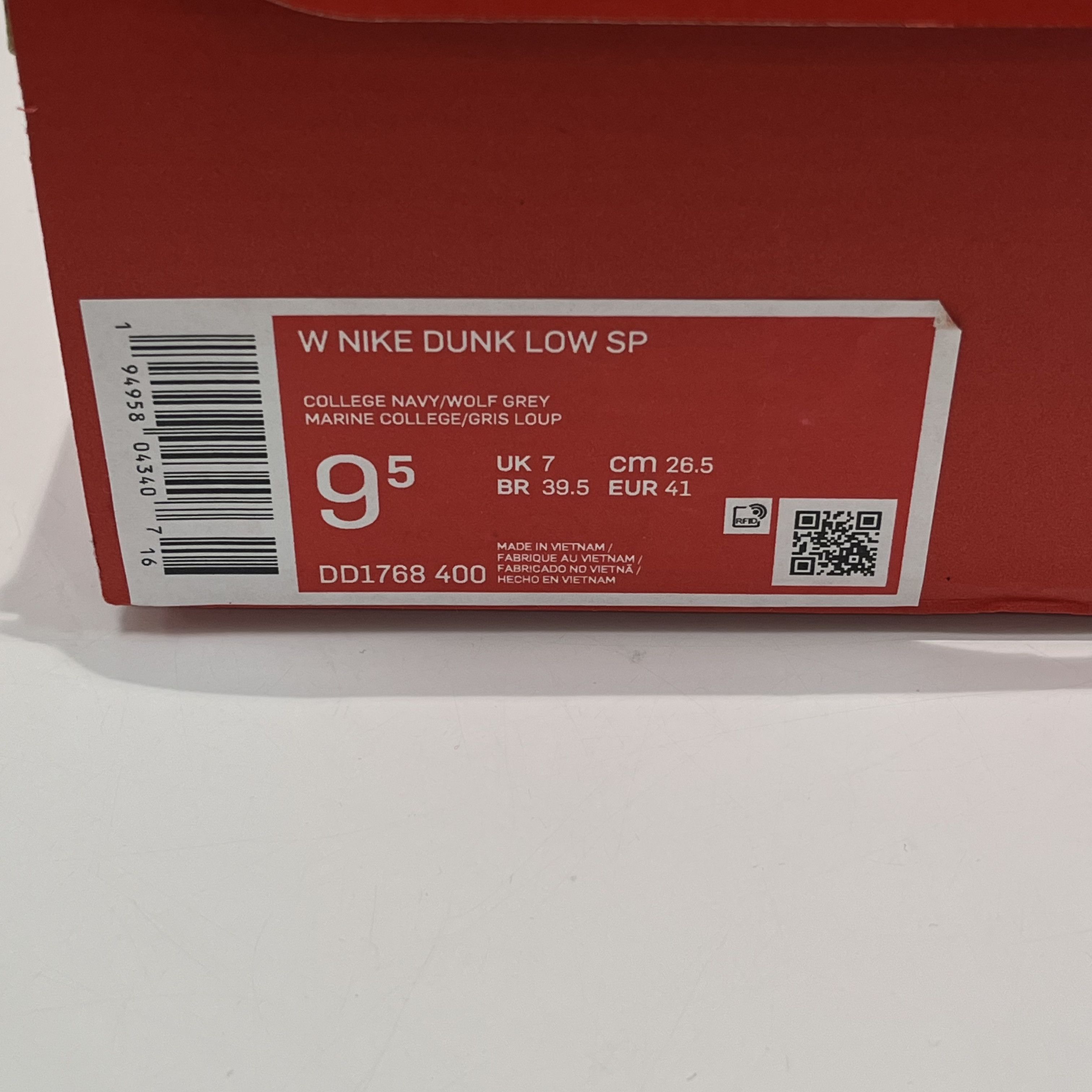 Nike Nike Dunk Low College Navy Grey Size US 9.5 / EU 42-43 - 7 Thumbnail