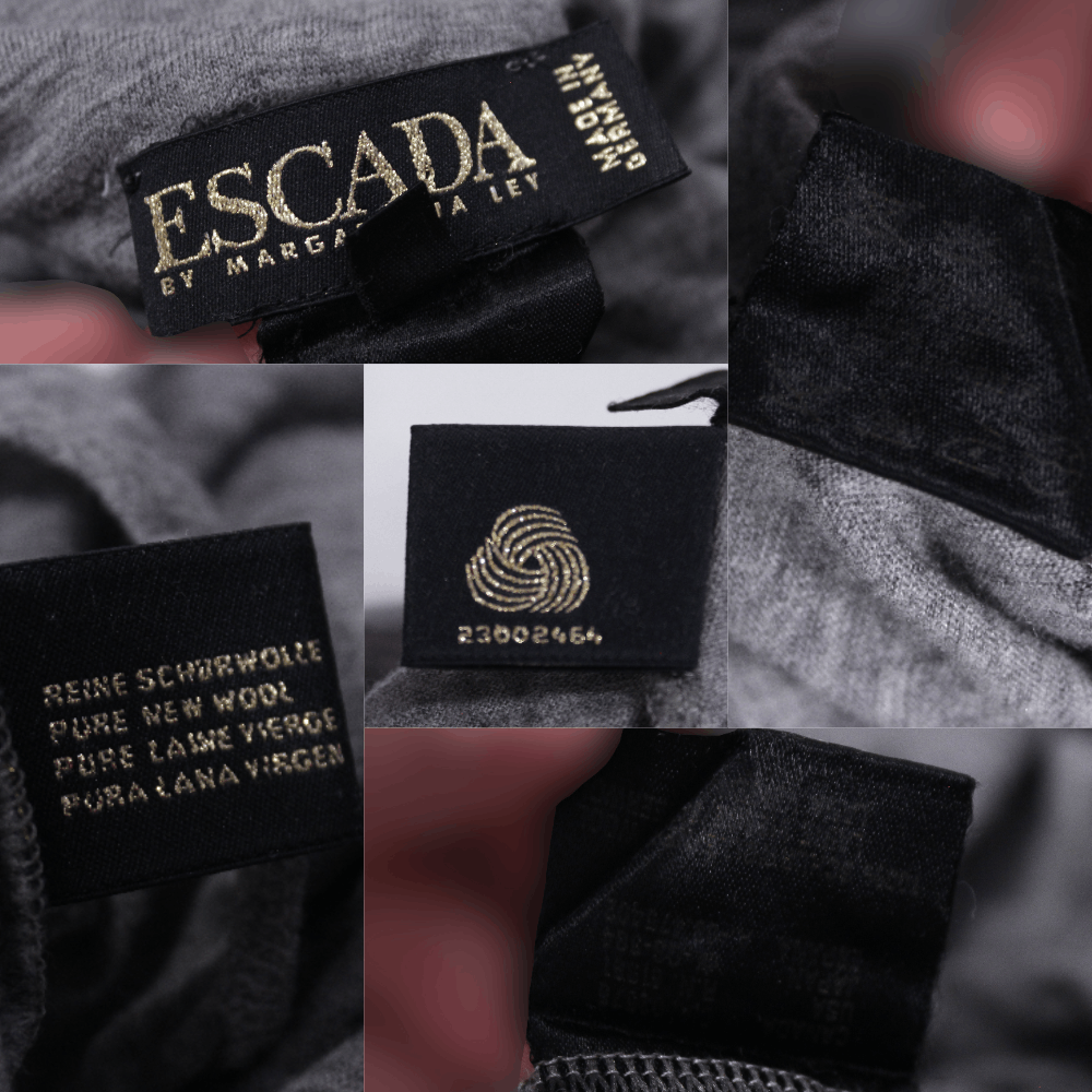 Escada 90S Wool Body Vintage Size L / US 10 / IT 46 - 11 Thumbnail