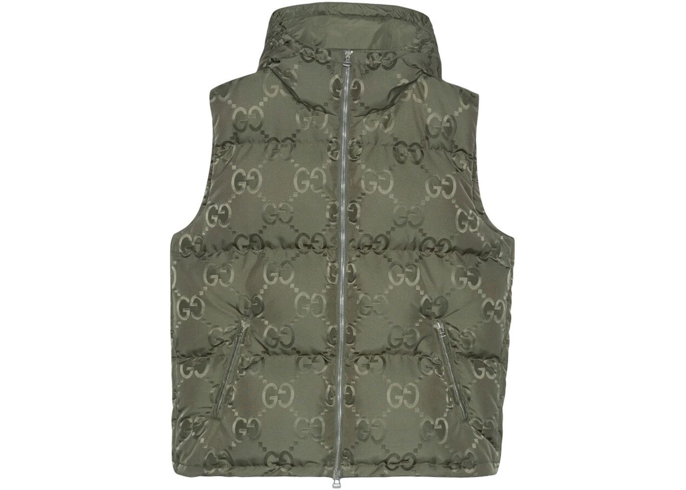Gucci oc11z1025 Jumbo GG Canvas Down Gilet in Green Size US M / EU 48-50 / 2 - 1 Preview
