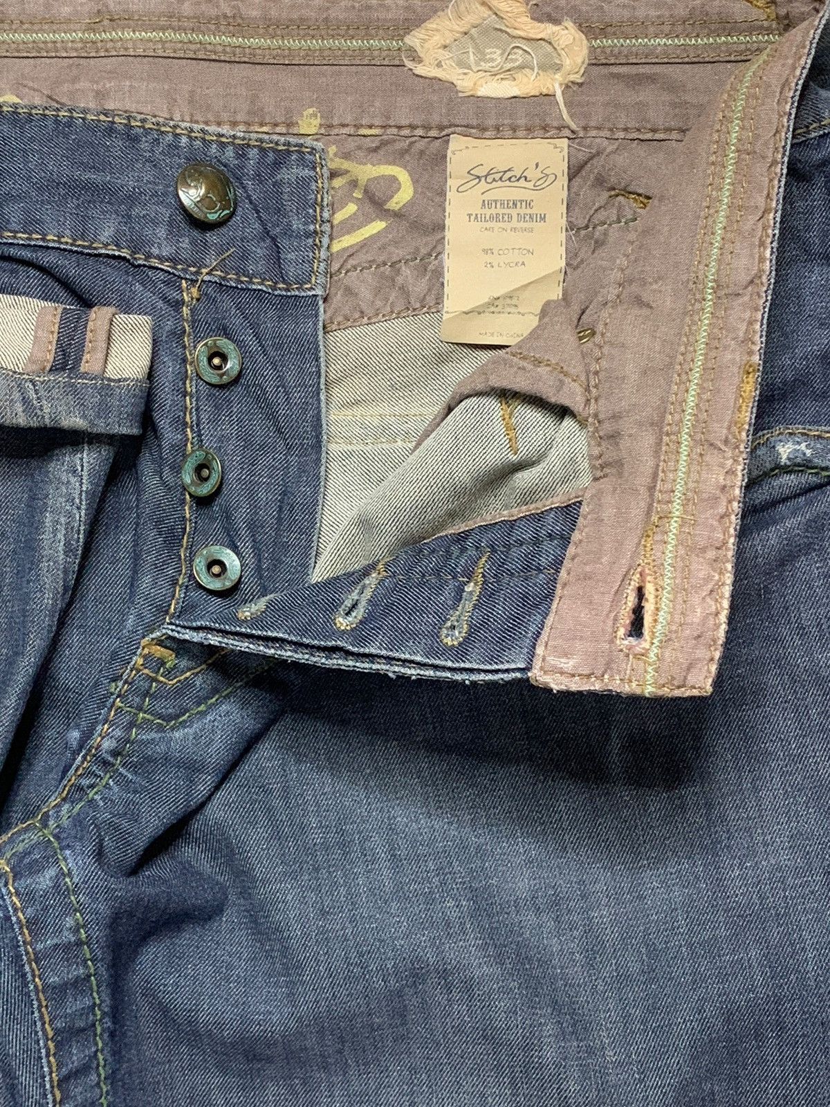 Japanese Brand × Tornado Mart Vintage Japanese Brand Button Fly Distressed Bootcut Jeans Size US 34 / EU 50 - 3 Thumbnail
