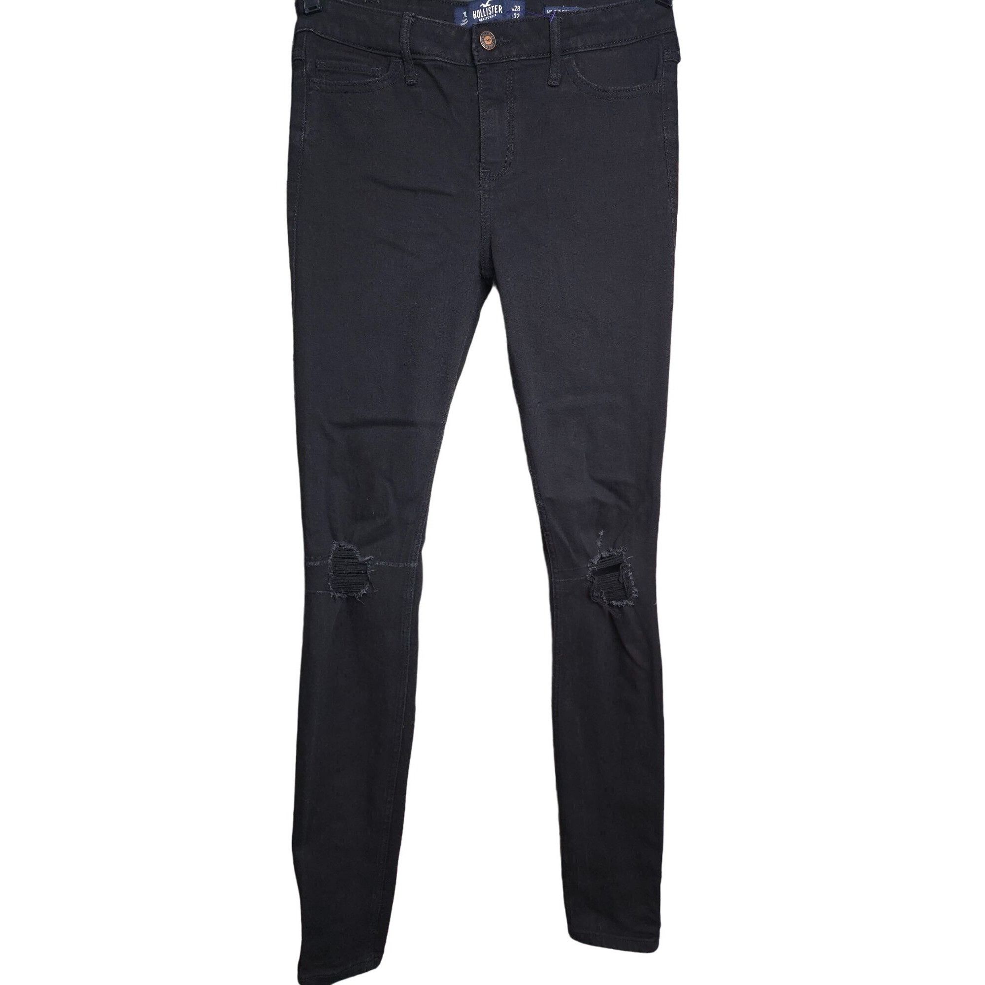 Hollister Hollister Mid-Rise Super Skinny Classic Stretch Black Jeans Size 28" / US 6 / IT 42 - 1 Thumbnail