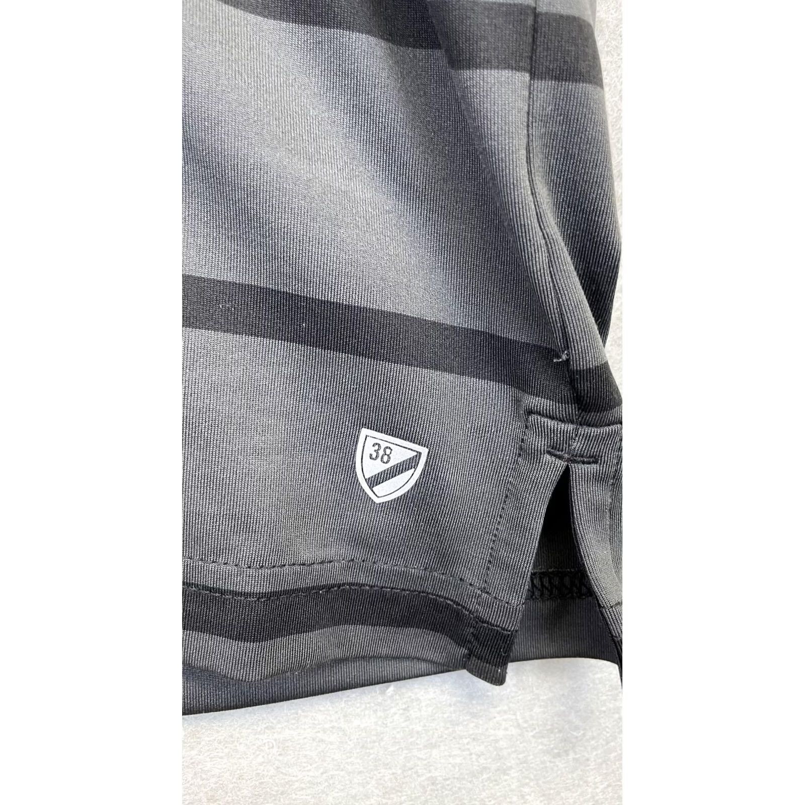 Cremieux Cremieux Polo Shirt Mens XL Black Gray Striped Short Sleeve Performance Golf Size US XL / EU 56 / 4 - 2 Thumbnail