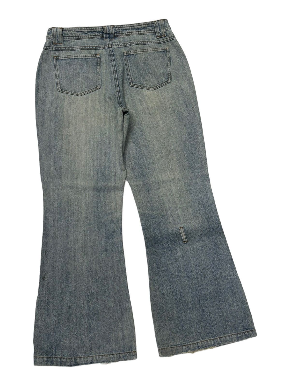 If Six Was Nine × Y's × Yohji Yamamoto 🔥AAR BONDAGE FLARE DISTRESSED DENIM BAGGY JEANS CUSTOM MADE Size US 29 - 4 Thumbnail