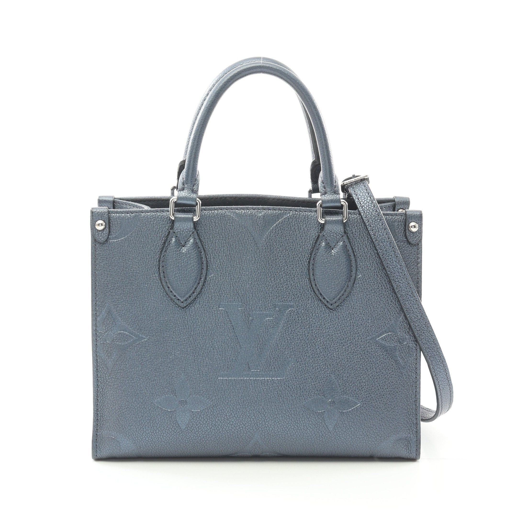 Louis Vuitton Louis Vuitton On-The-Go Pm Monogram Empreinte Handbag Leather Blue Size ONE SIZE - 1 Thumbnail