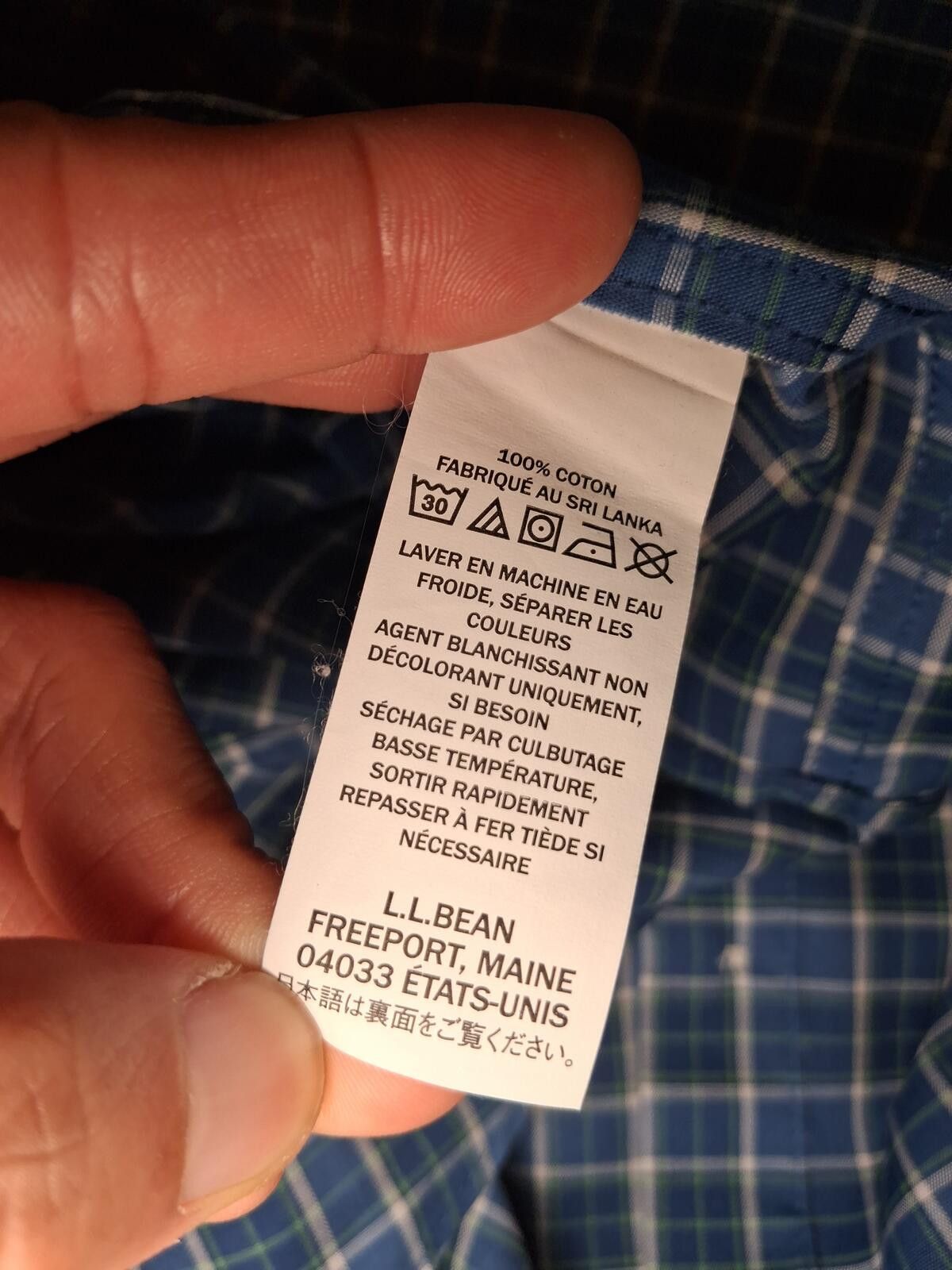L.L. Bean LL Bean Button Up Shirt Mens 2XLT Blue Plaid 100% Cotton Size US XXL / EU 58 / 5 - 3 Thumbnail